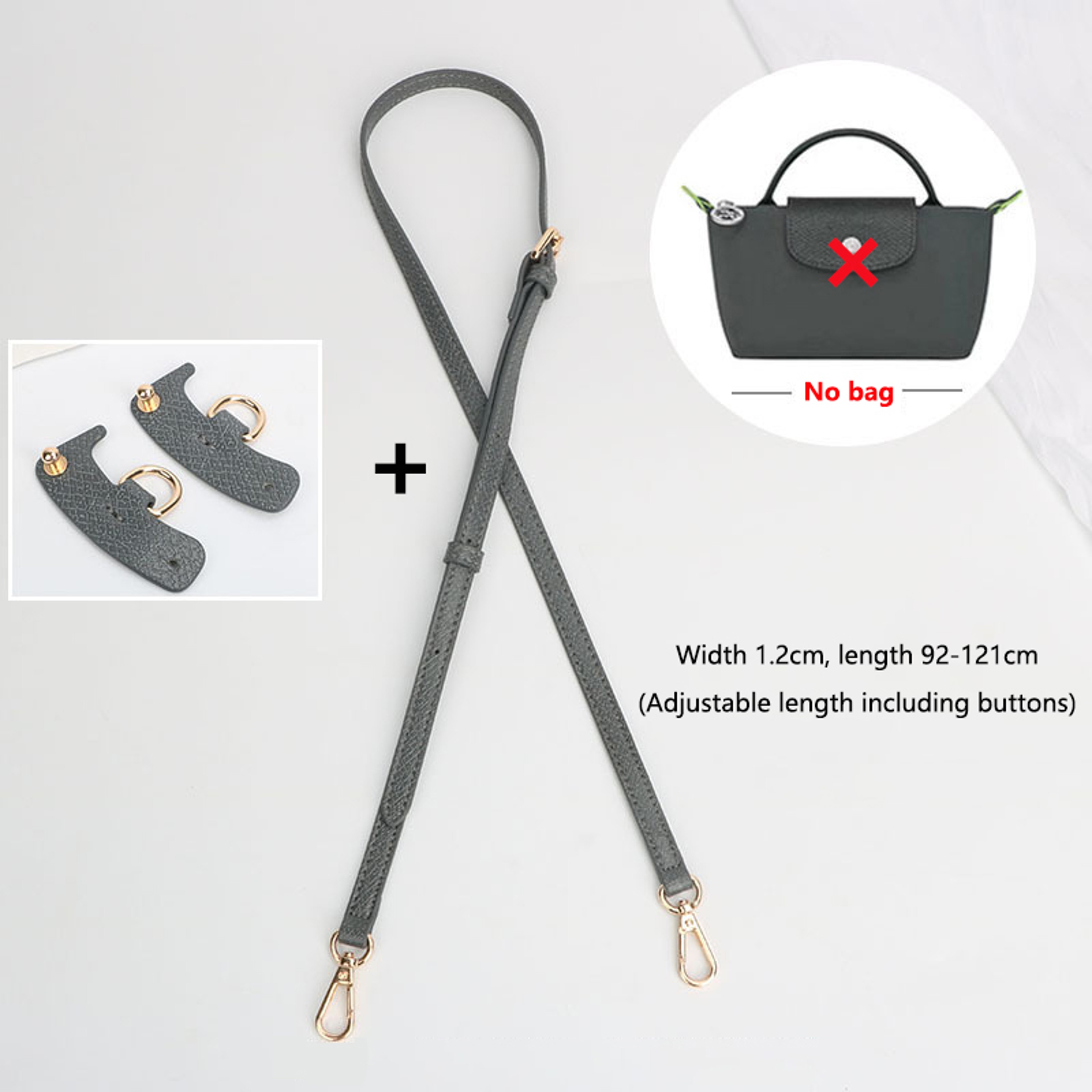 DIY Bag Straps Set for Longchamp Leather Shoulder Crossbody Conversion – view 12
