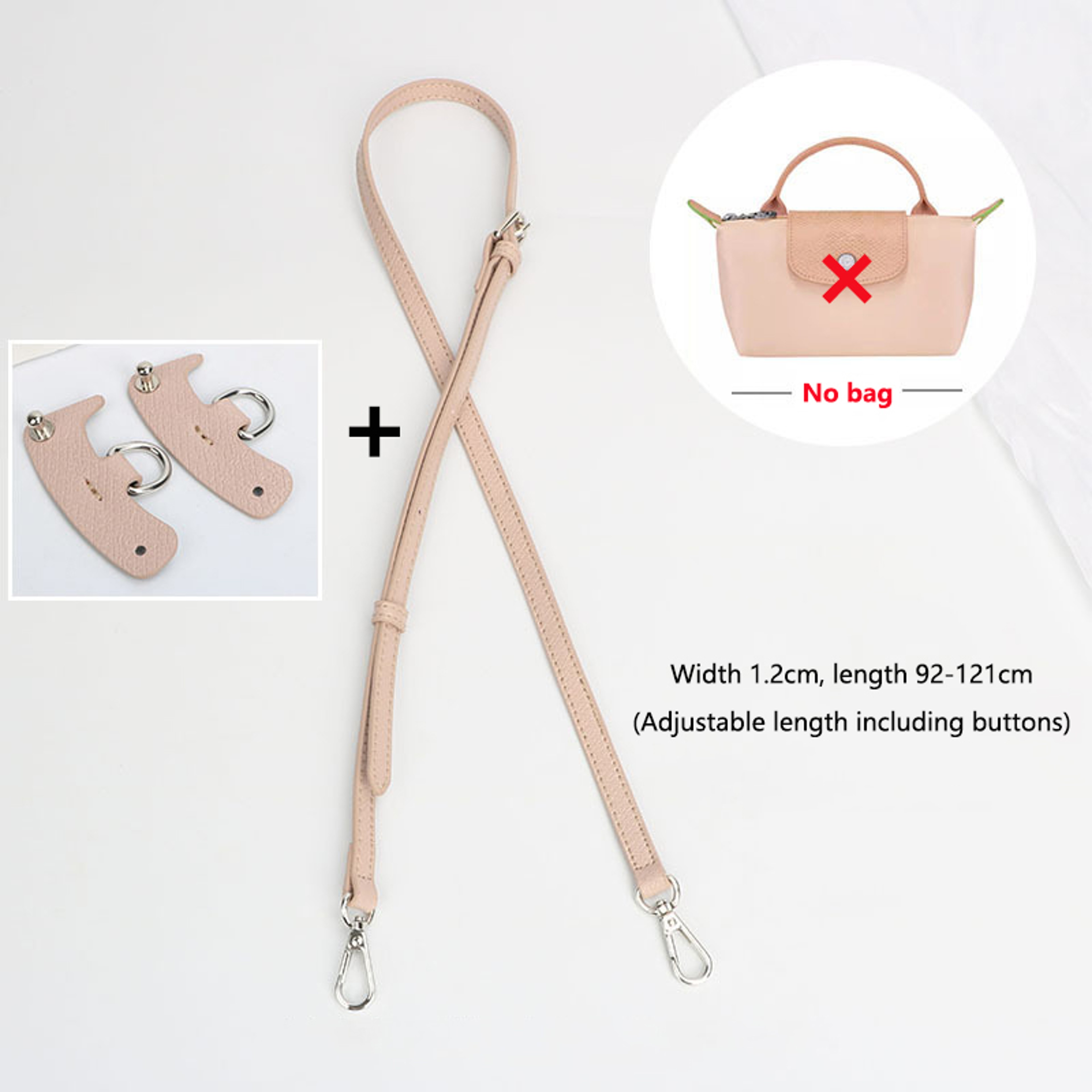 DIY Bag Straps Set for Longchamp Leather Shoulder Crossbody Conversion – view 17