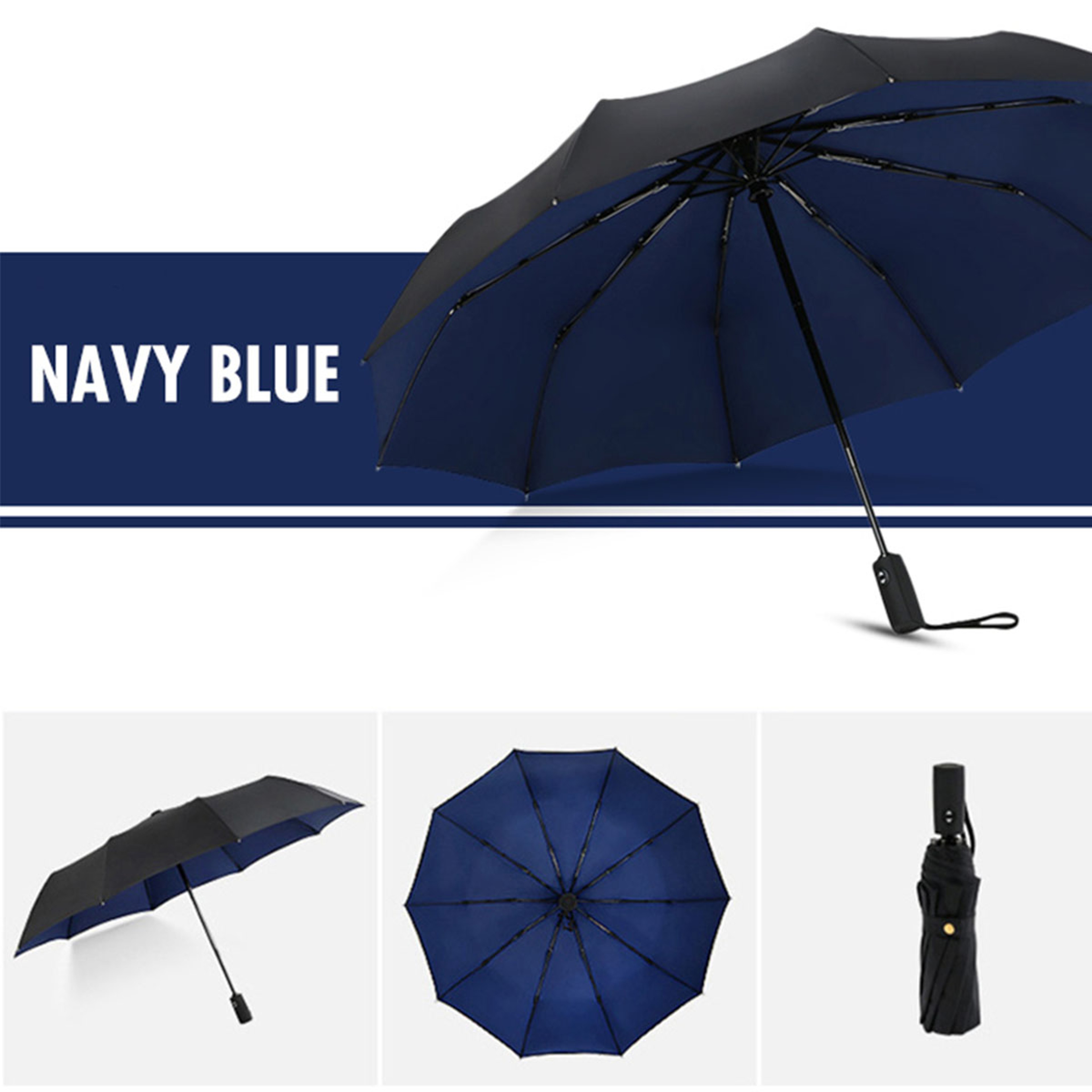 Windproof Double Layer Automatic Umbrella Fully Resistant, Strong, and Stylish – view 7
