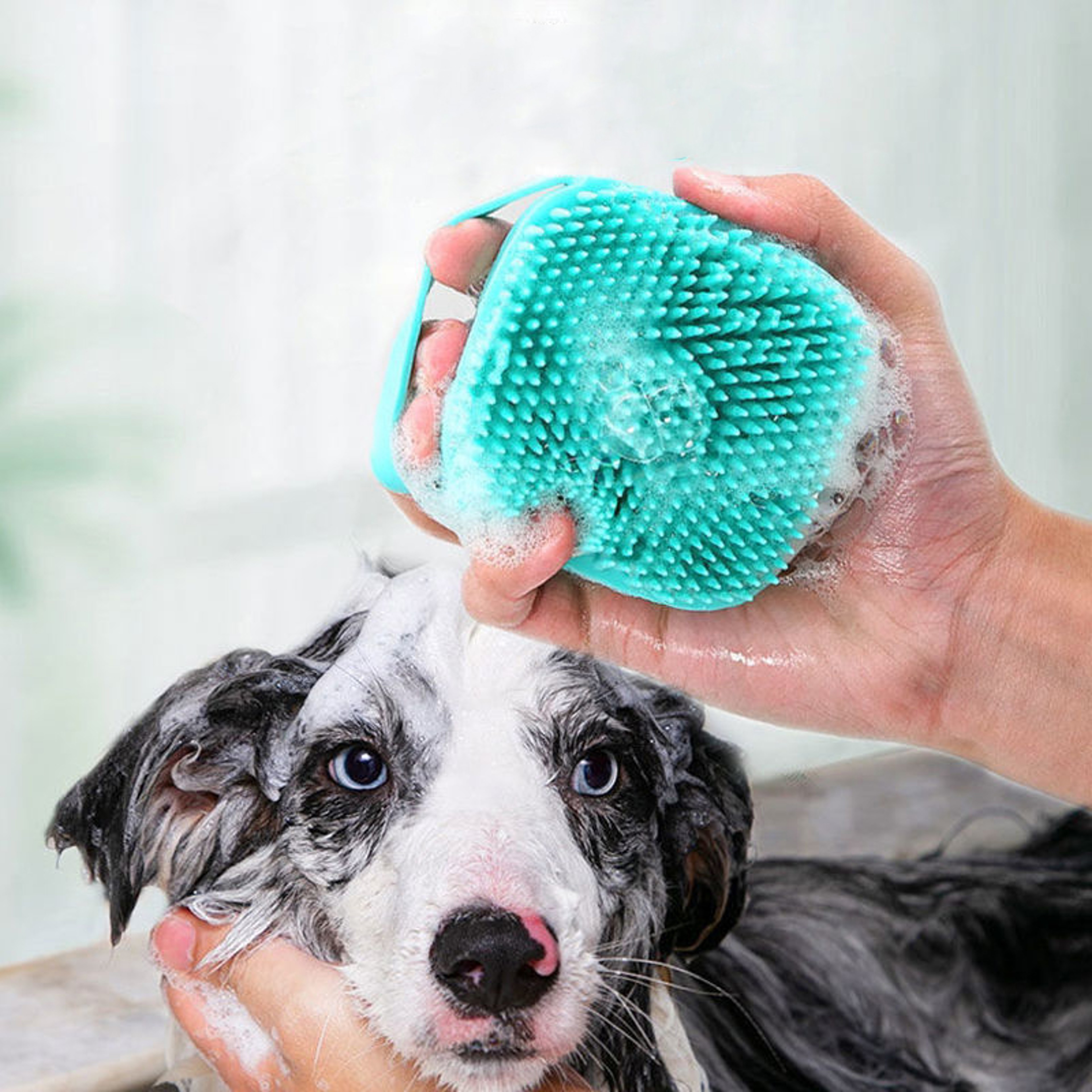 Soft Silicone Pet Bathing Brush Massager For Dog And Cat Grooming 1