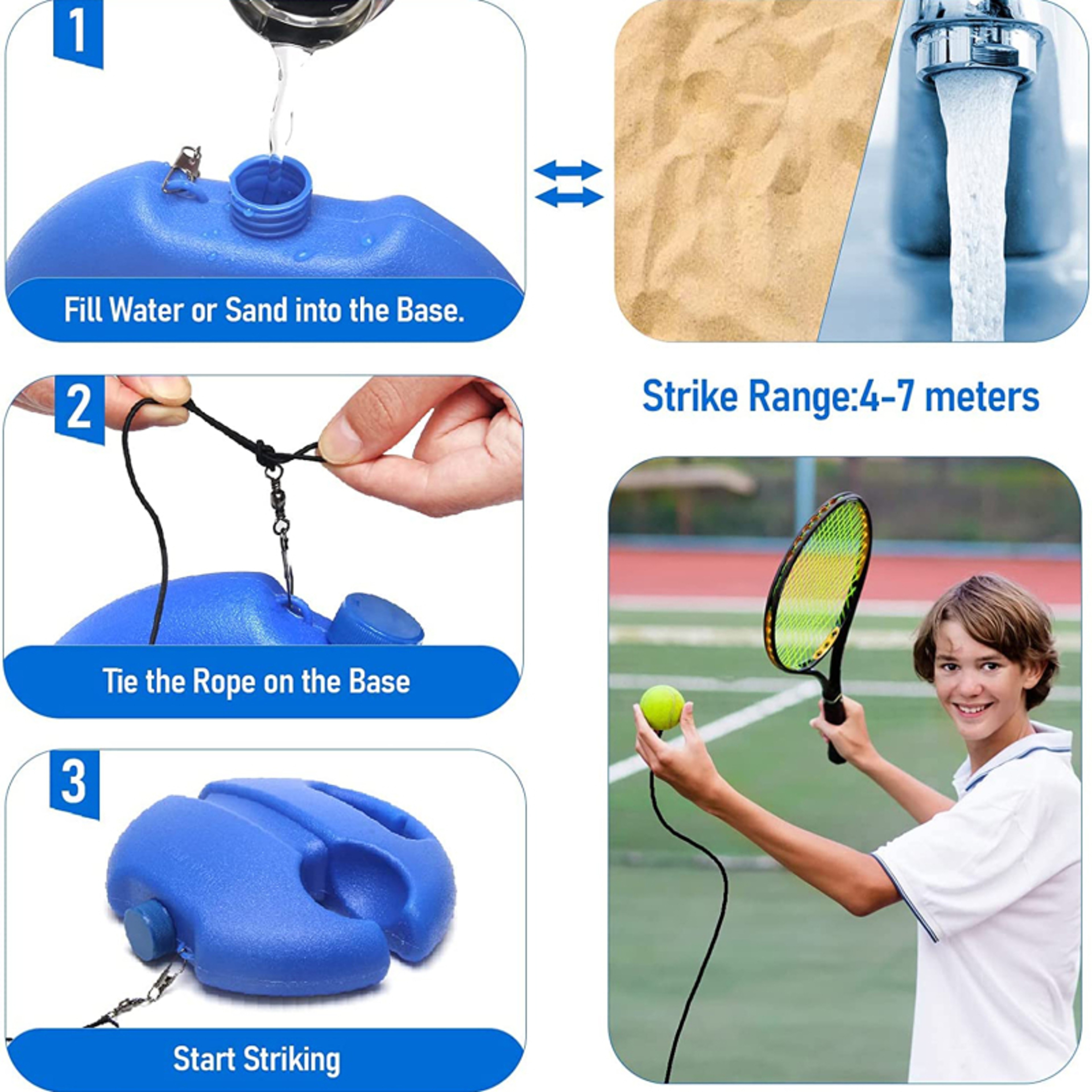 Tennis Trainer Rebound Ball Professional SelfStudy Training Tool For Indoor Practice 4