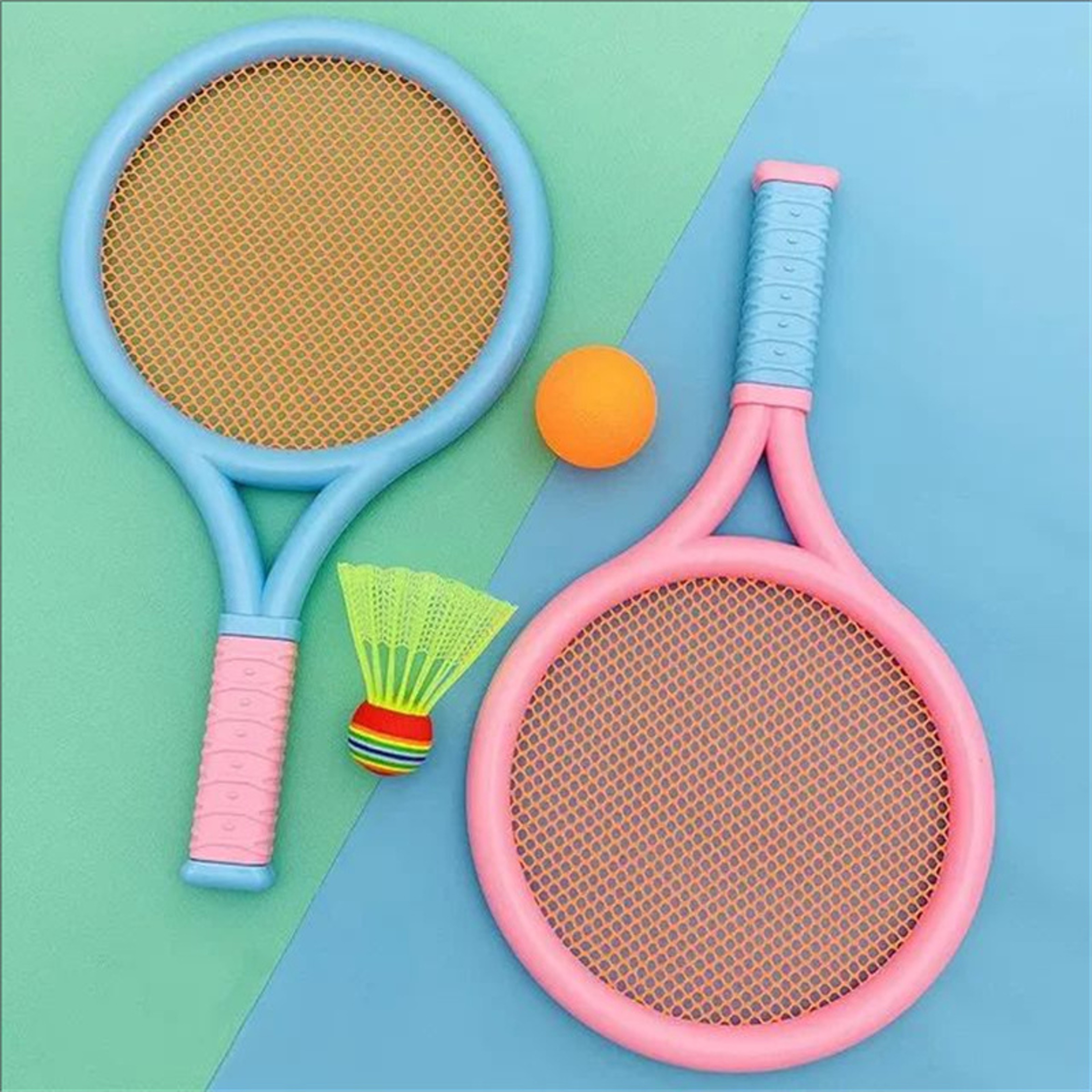 Childrens Badminton Racket for Beginners Family Outdoor Beach Tennis Set for Kindergarten and Baby Exercise – view 1