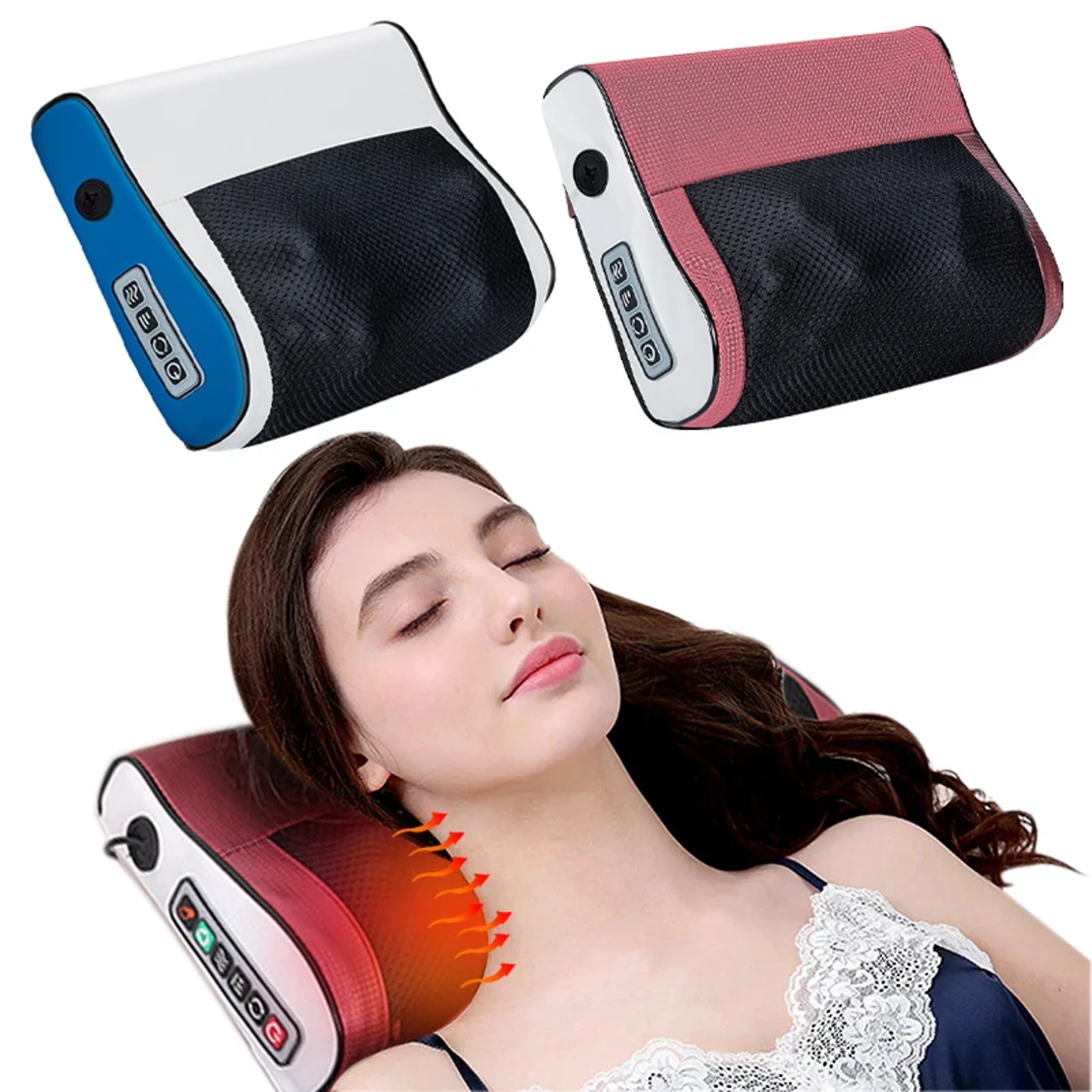 Multi-Functional Neck and Shoulder Massager with Hot Compress Adjustable Kneading – view 1
