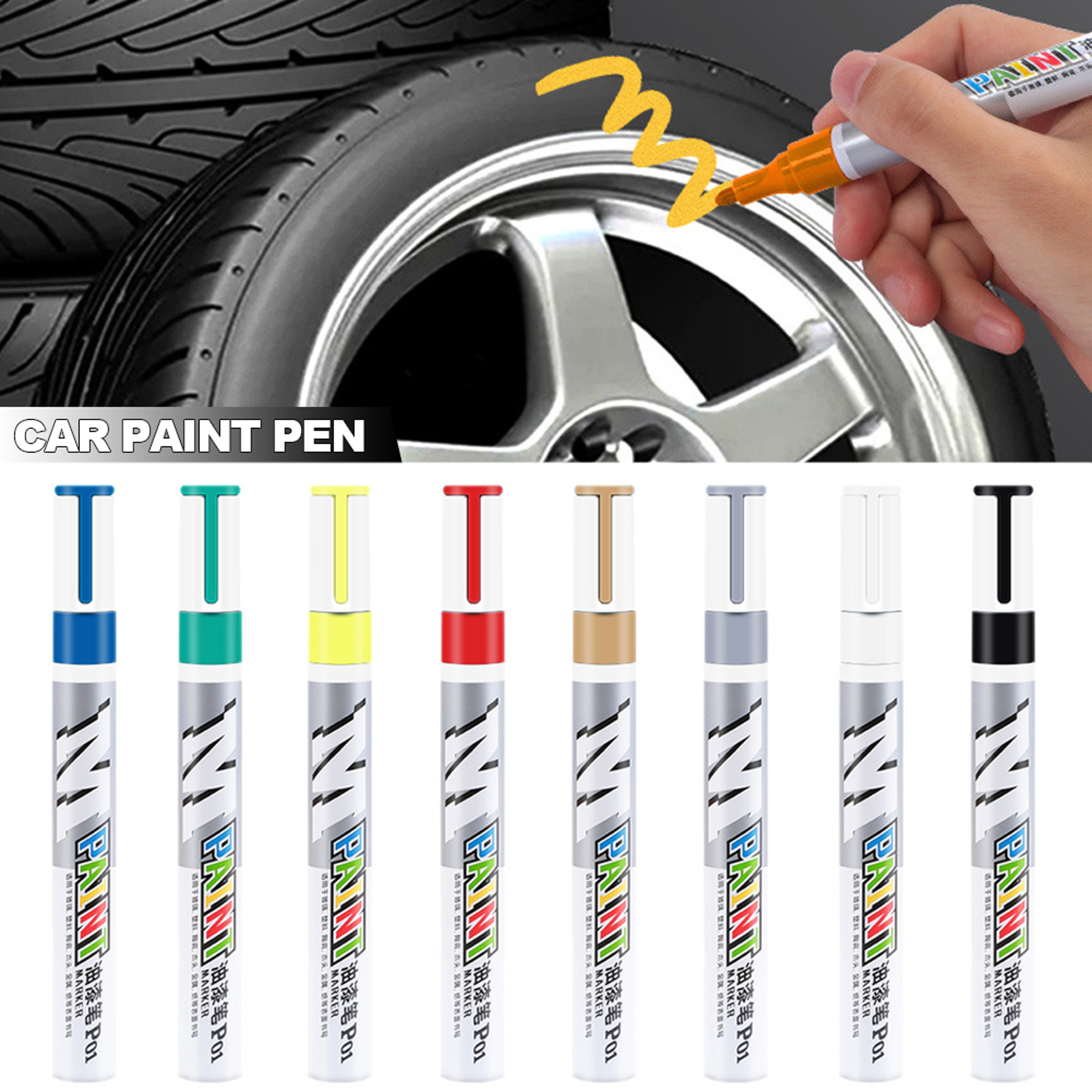 Car Scratch Repair Pen Auto Touch Up Paint Tyre Marker Kit for Vehicle Scratch Fix Care – view 2