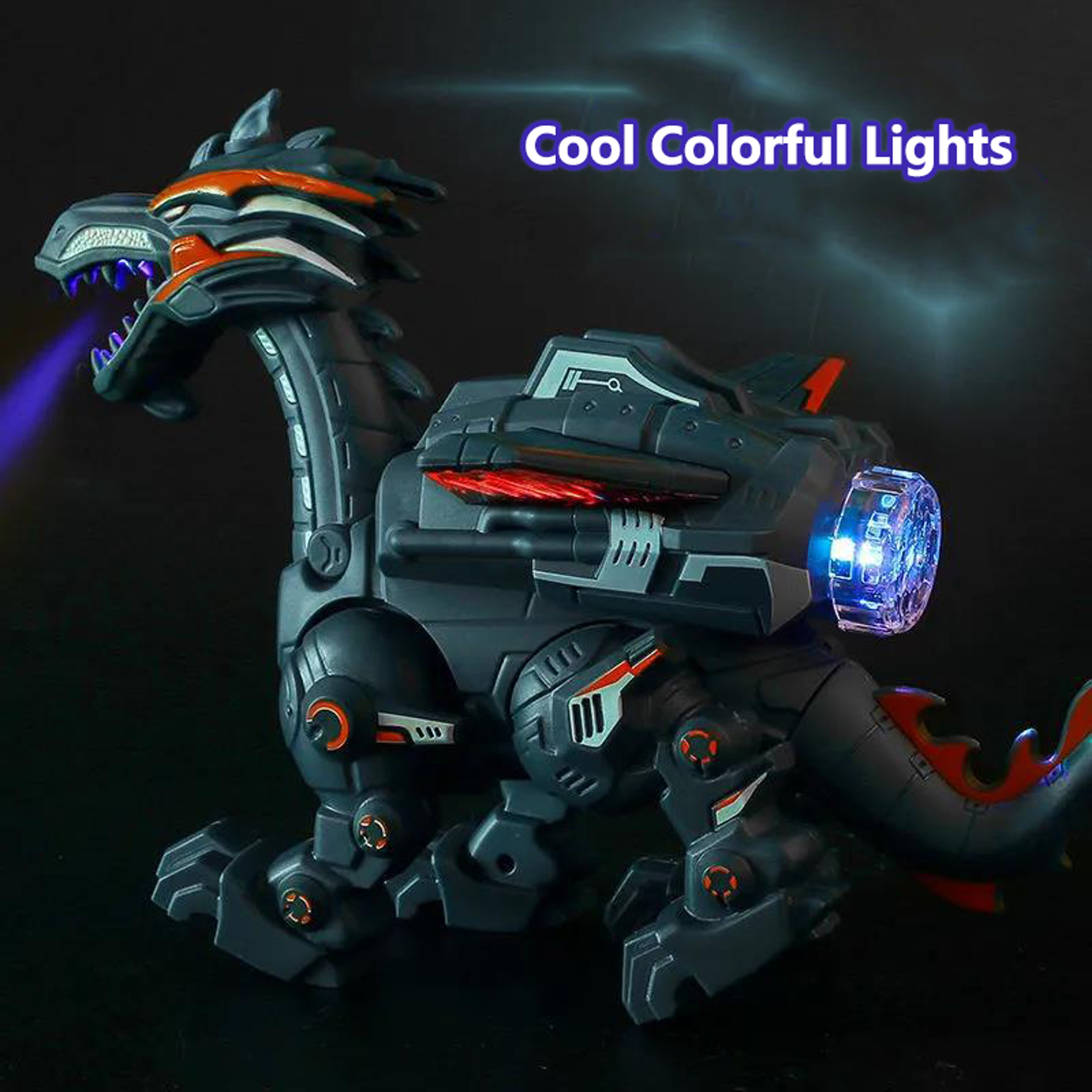 Fire Mechanical Dinosaur Water Spray Toy with Cool Light Electric Function Entertainment Puzzle for Boys – view 5