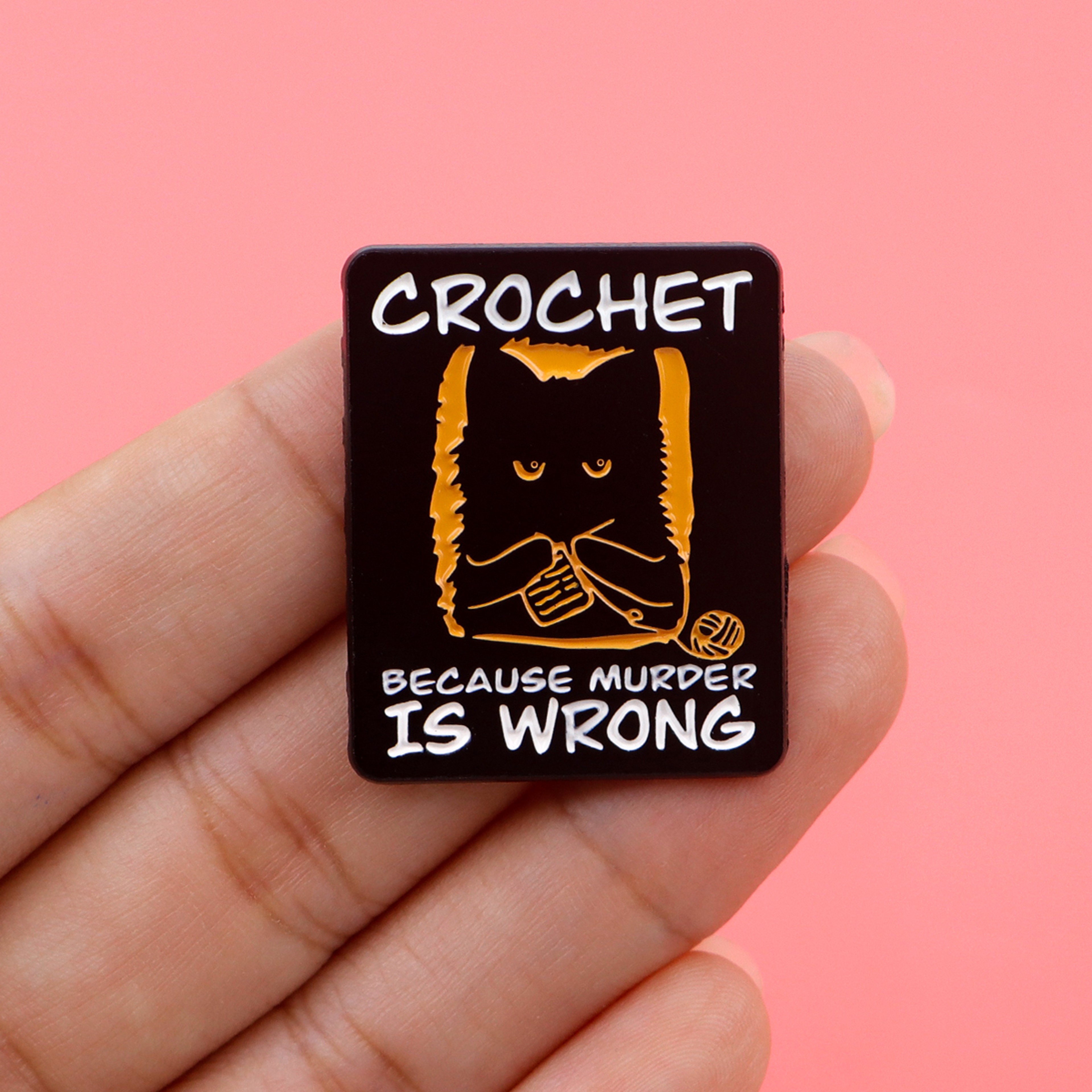 Cute Black Cat Enamel Pin Cozy, Whimsical Accessory for Your Bag, Hat, or Collar – view 4