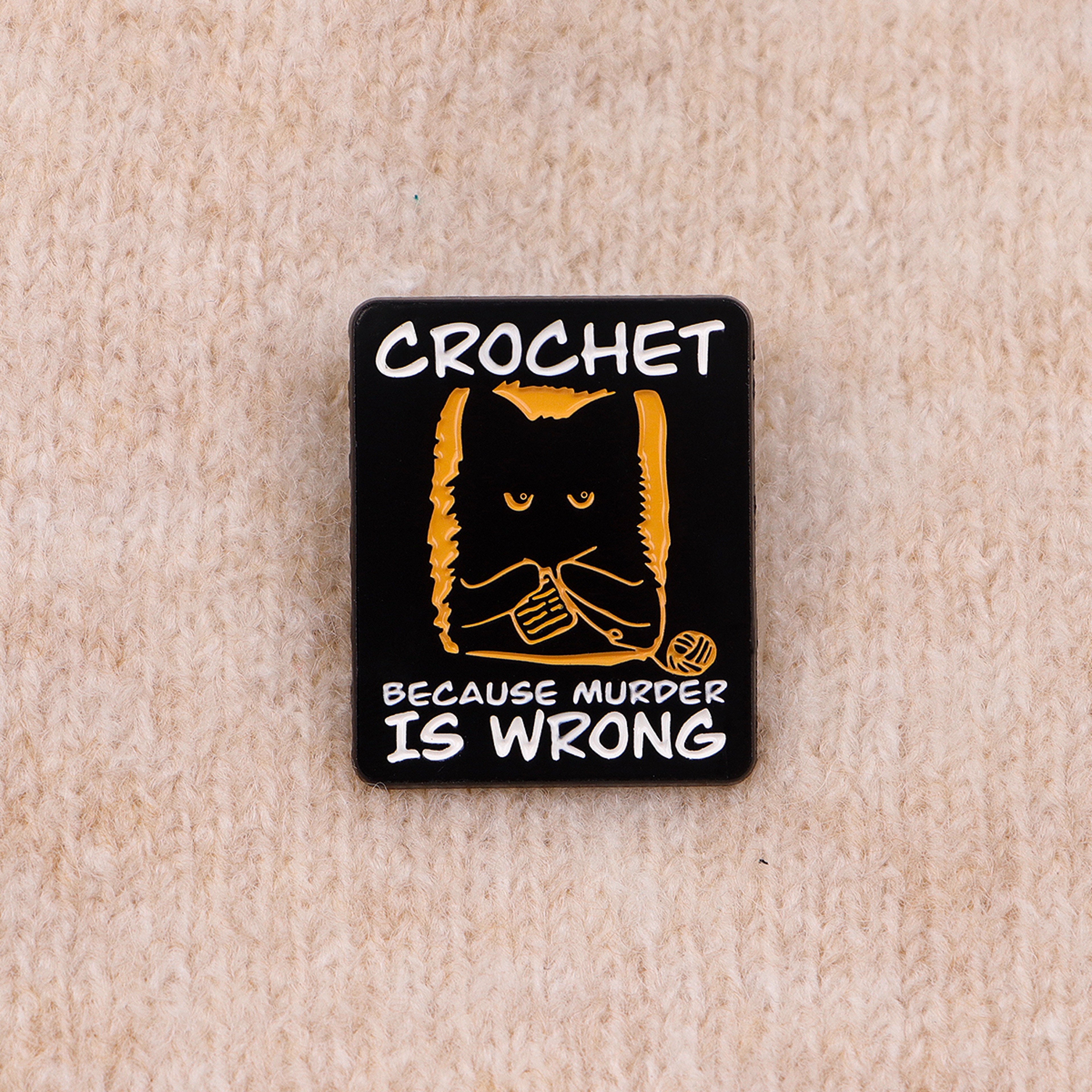 Cute Black Cat Enamel Pin Cozy, Whimsical Accessory for Your Bag, Hat, or Collar – view 5