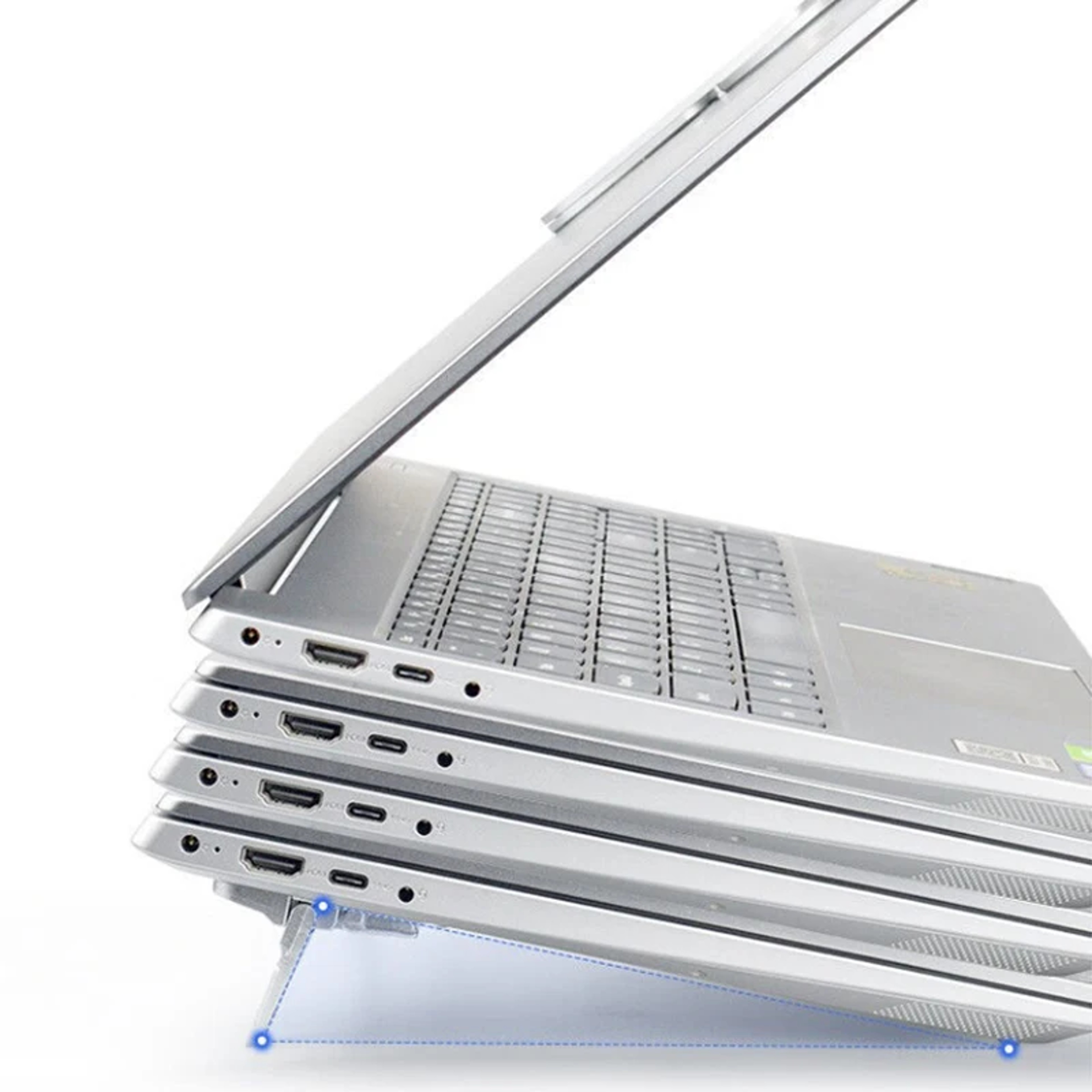 Mini Foldable Laptop Stand with Adjustable Angles Portable Self-Adhesive Notebook Riser – view 6