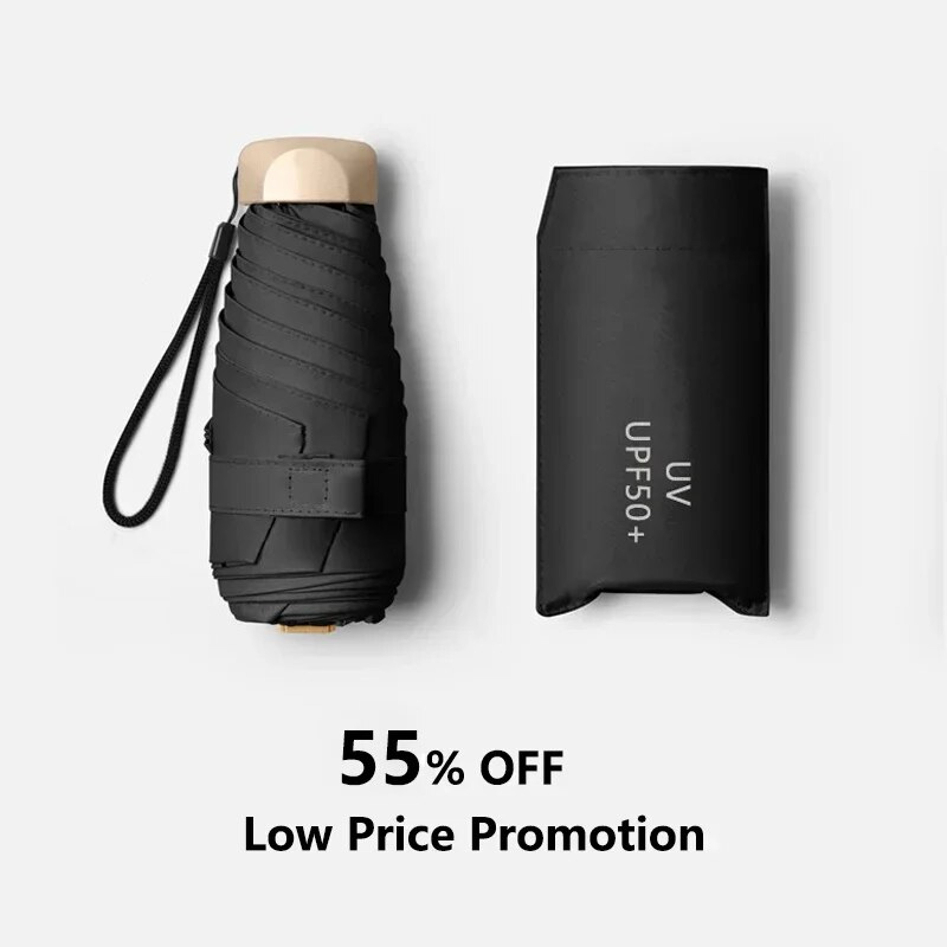 Mini Folding Umbrella for Sun Rain Compact UV Protection Capsule – view 1