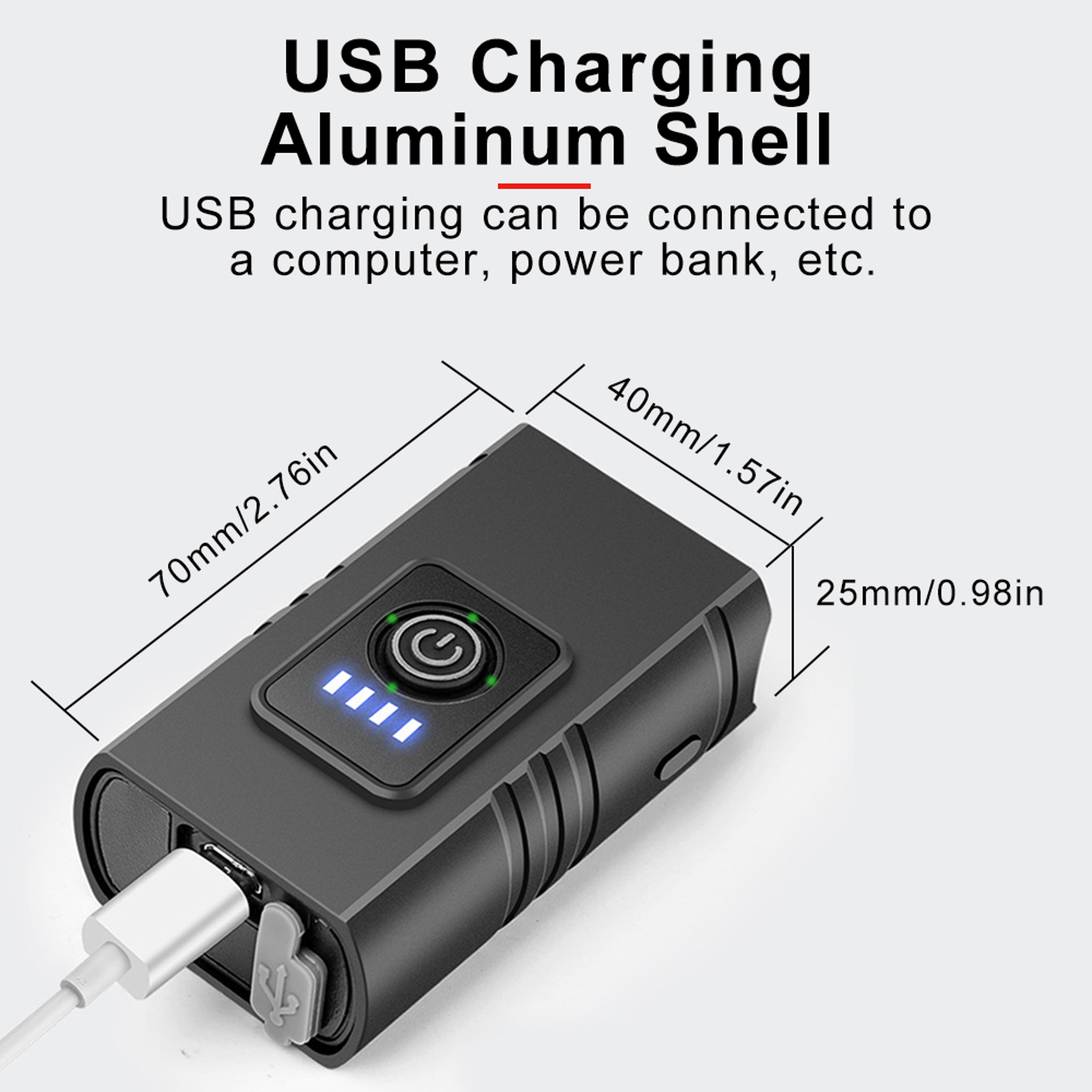 USB Rechargeable LED Bicycle Headlight Tail Light Set High Beam Aluminum Alloy Torch For MTB Cyclin 5