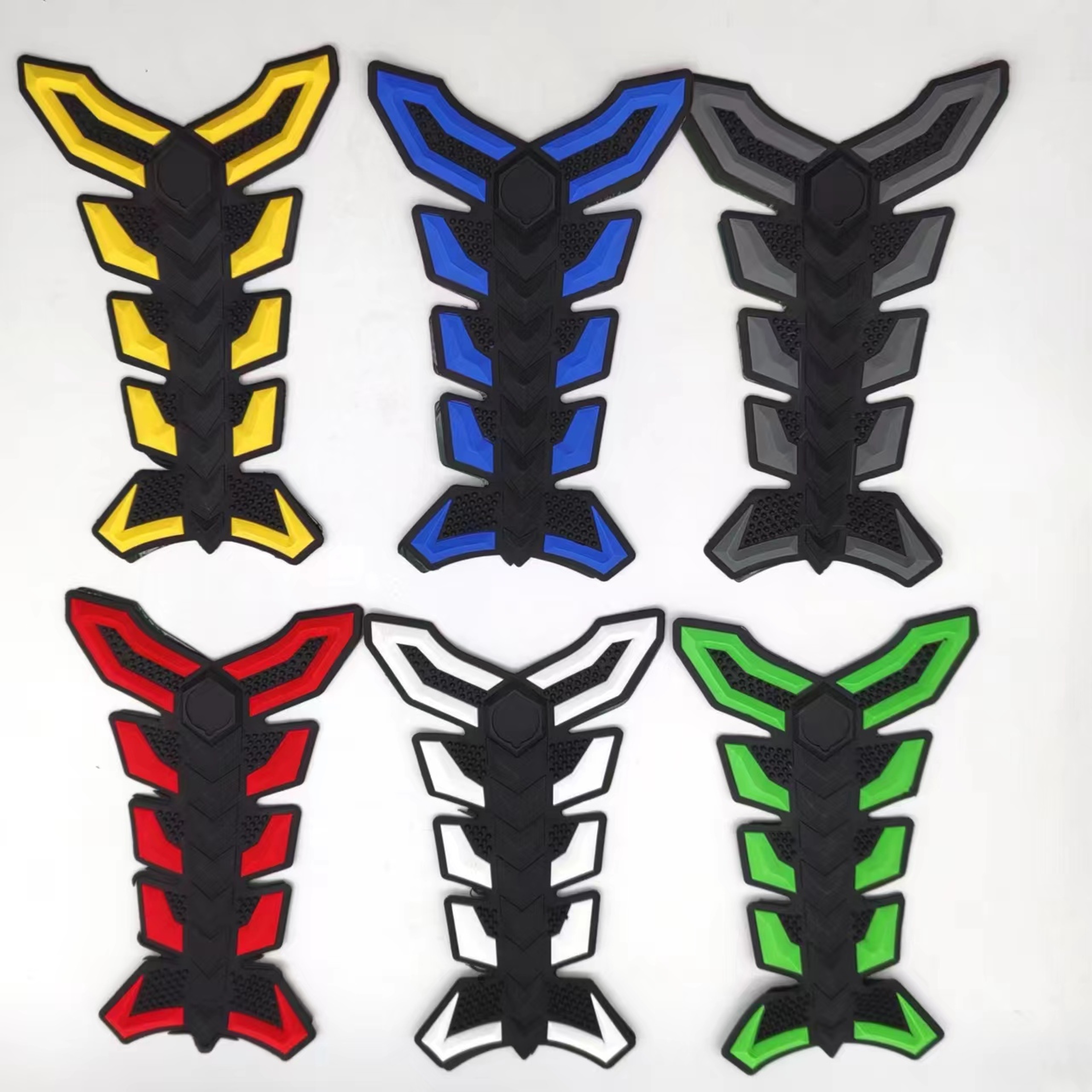 Universal Motorcycle Tank Protector Pad  Rubber Fish Bone Fuel Oil Protector Sticker 0