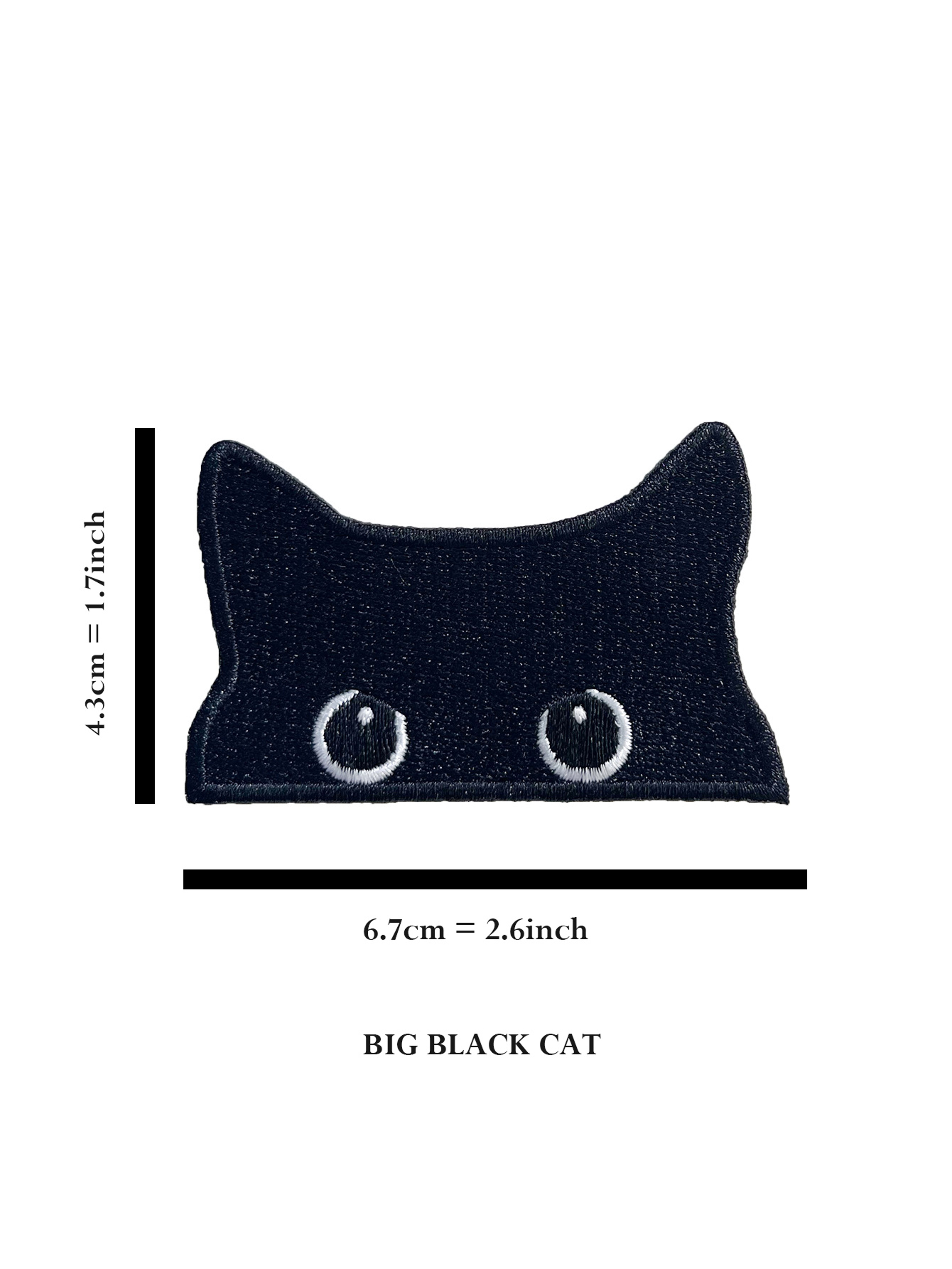 Cute Black Cat Embroidered Iron On Patch for Jackets, Jeans and Bags – view 3