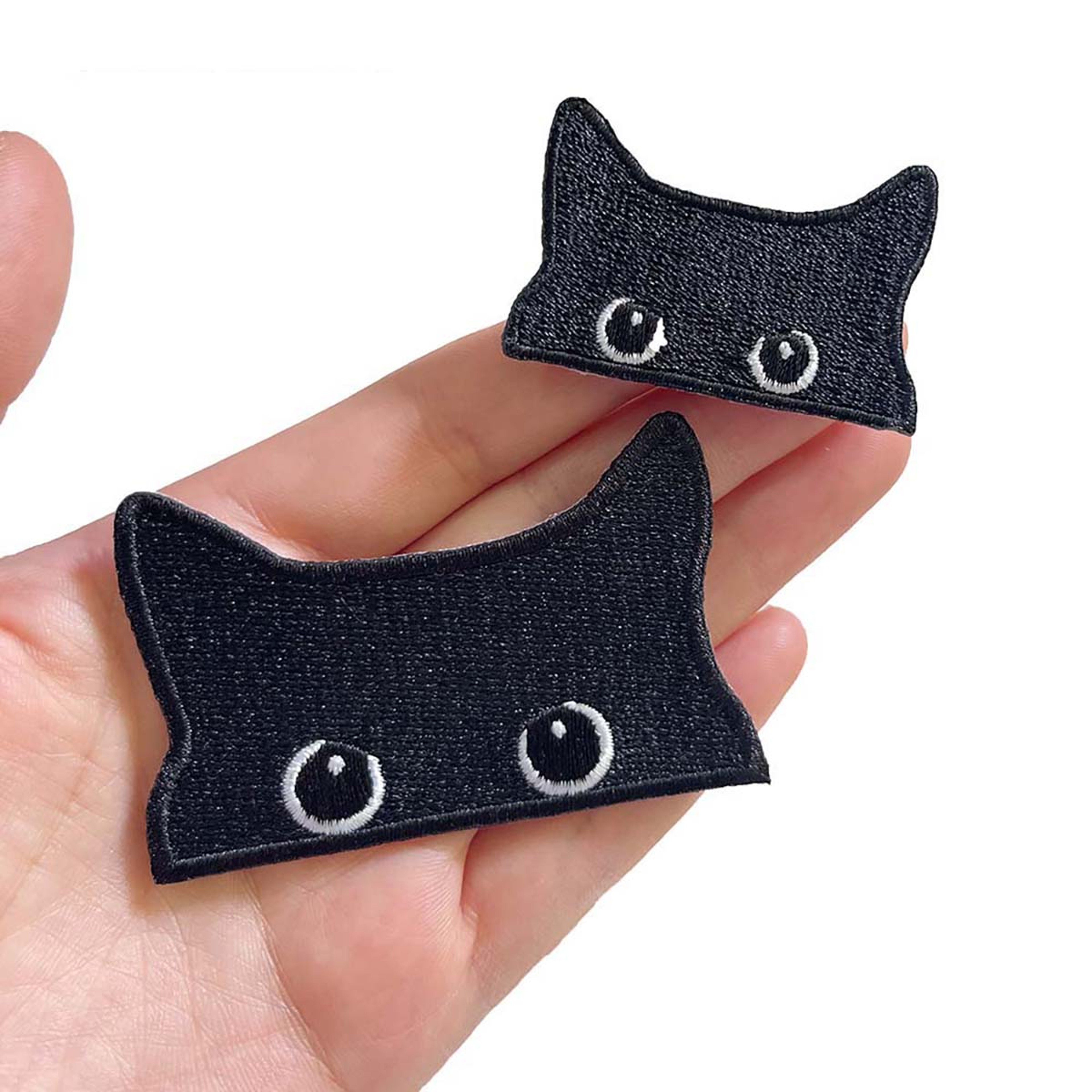 Cute Black Cat Embroidered Iron On Patch for Jackets, Jeans and Bags – view 6