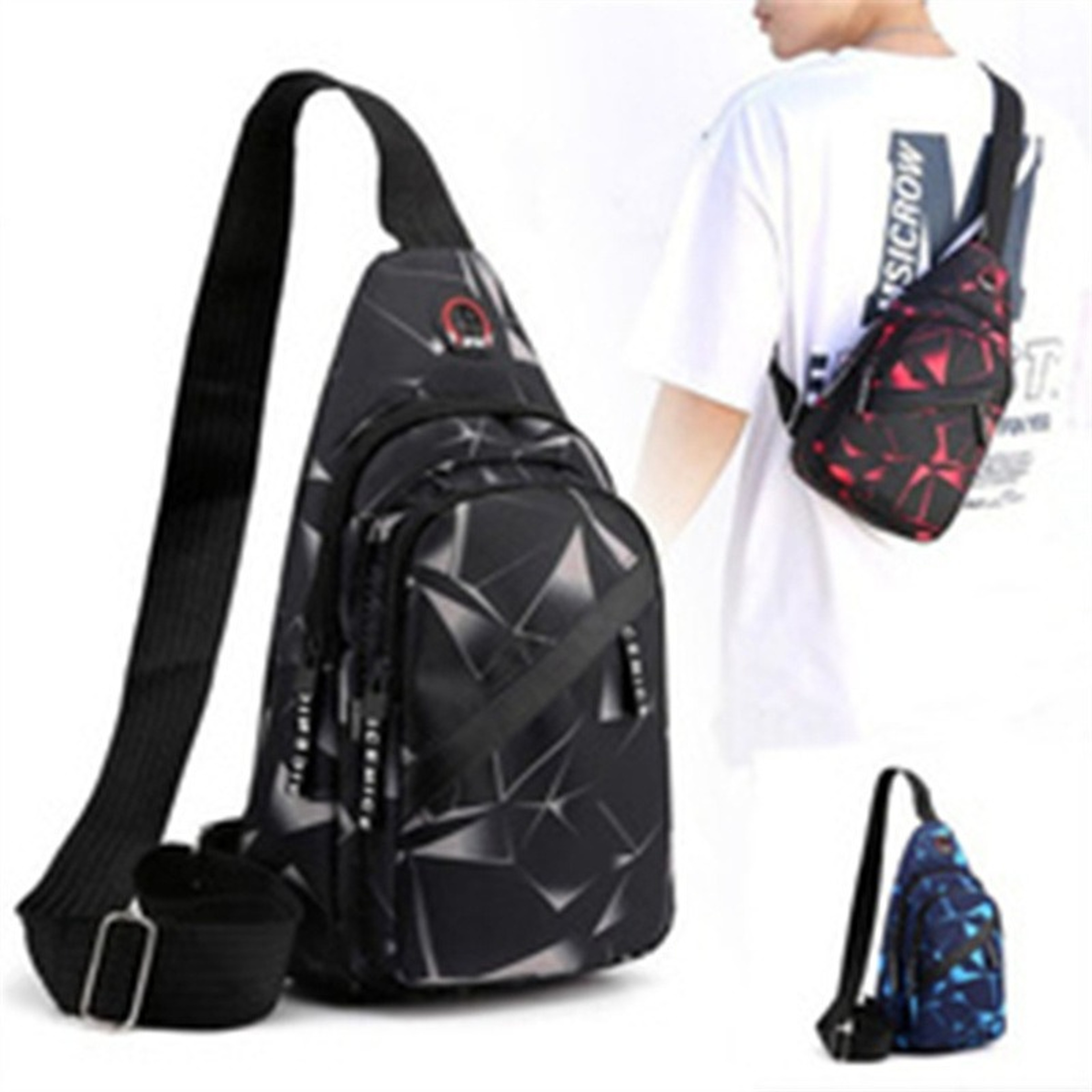 Casual Crossbody Backpack for Sports, Travel, and Outdoor Activities Lightweight and Versatile Shoulder Bag for Men – view 4