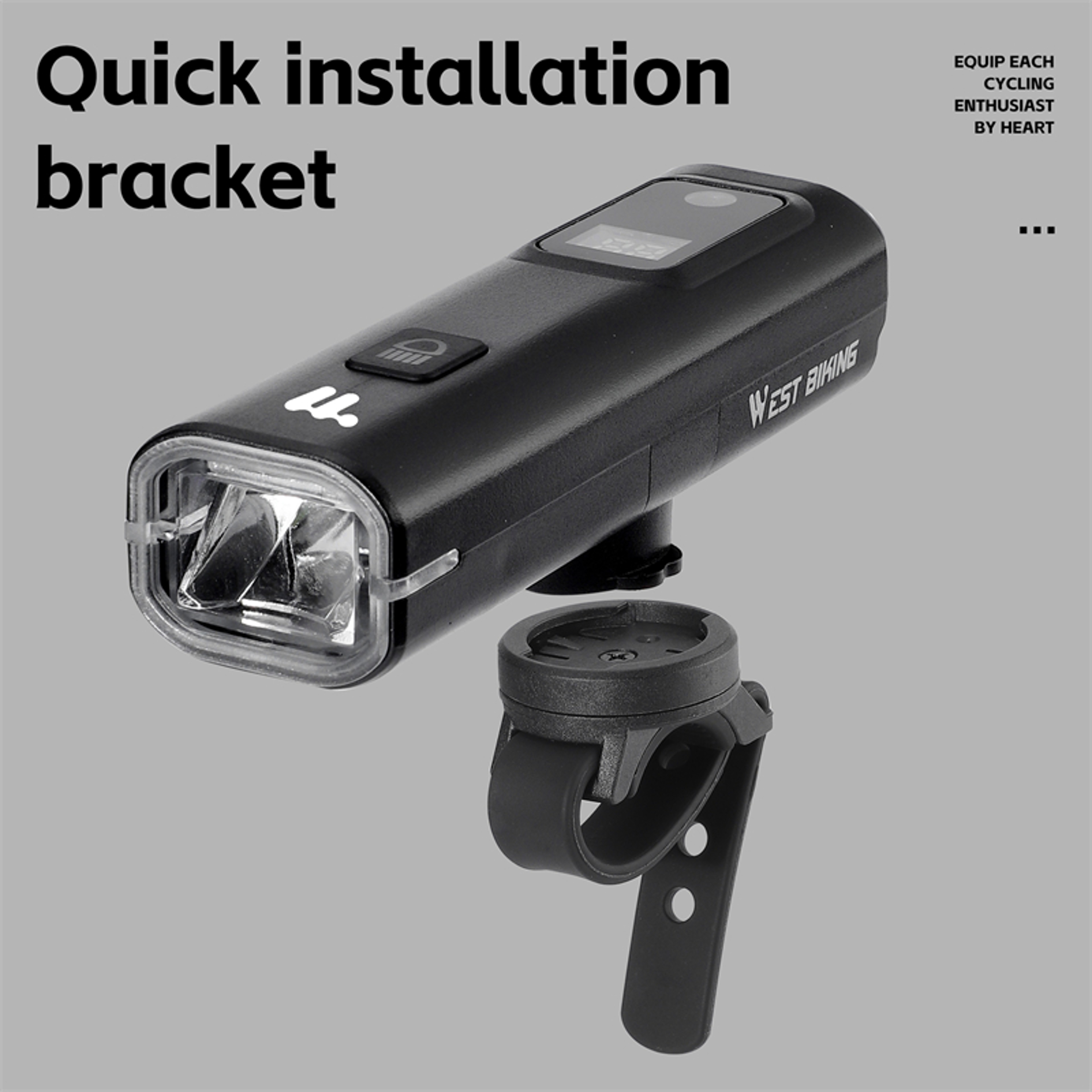 BIKING Intelligent Light Sensing Bike Front Light Portable LED Cycling Headlight 4
