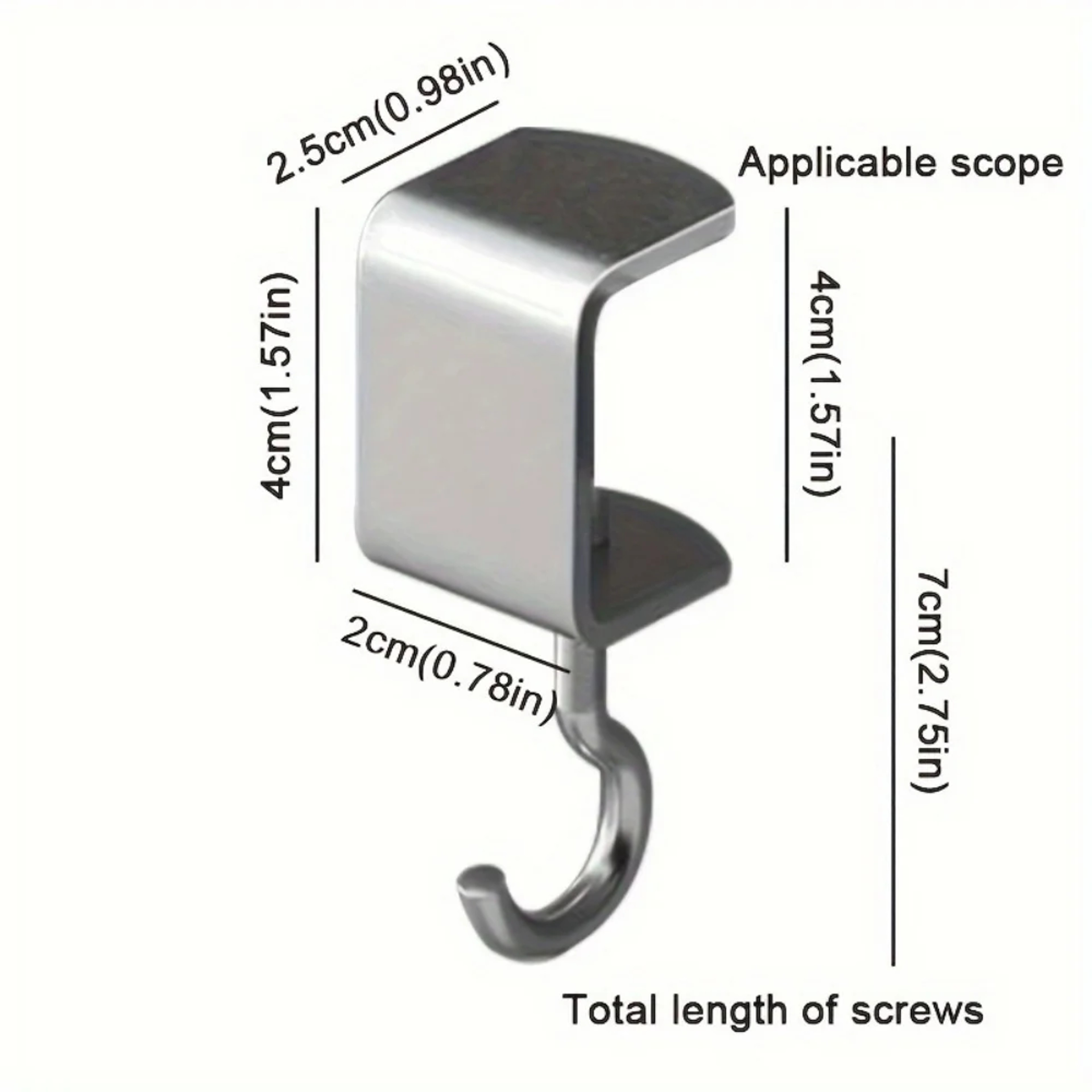 Steel Table Hooks Detachable and Non-Destructive Installation for Office Desks School Dormitories – view 6