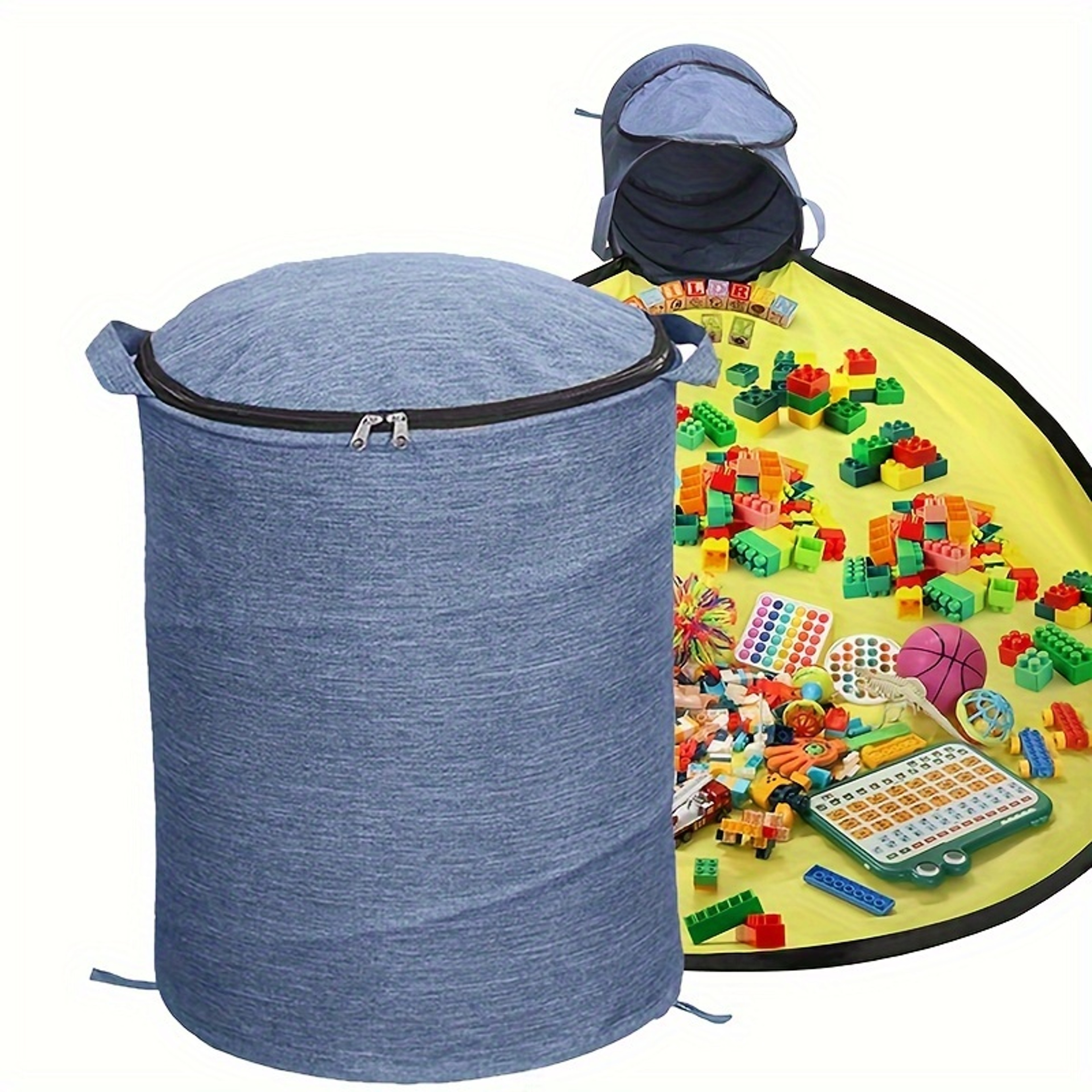 Toy Storage Building Blocks Lego Storage Bag Large Detachable Storage Mat Bucket for Childrens Toys – view 1