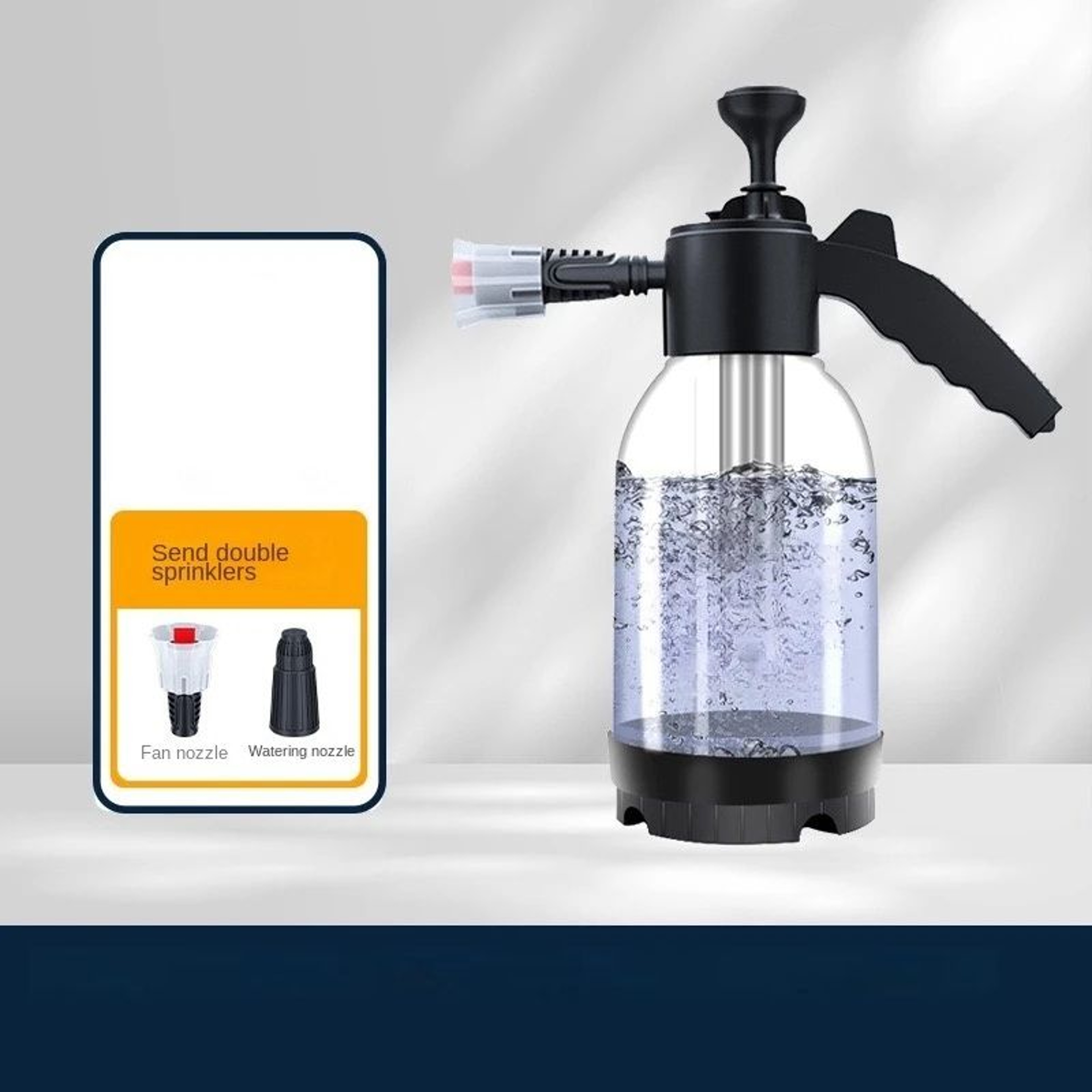 Hand Pump Foam Sprayer With Multiple Nozzles Car Window Snow Foam Cannon For Easy Car Wash 7