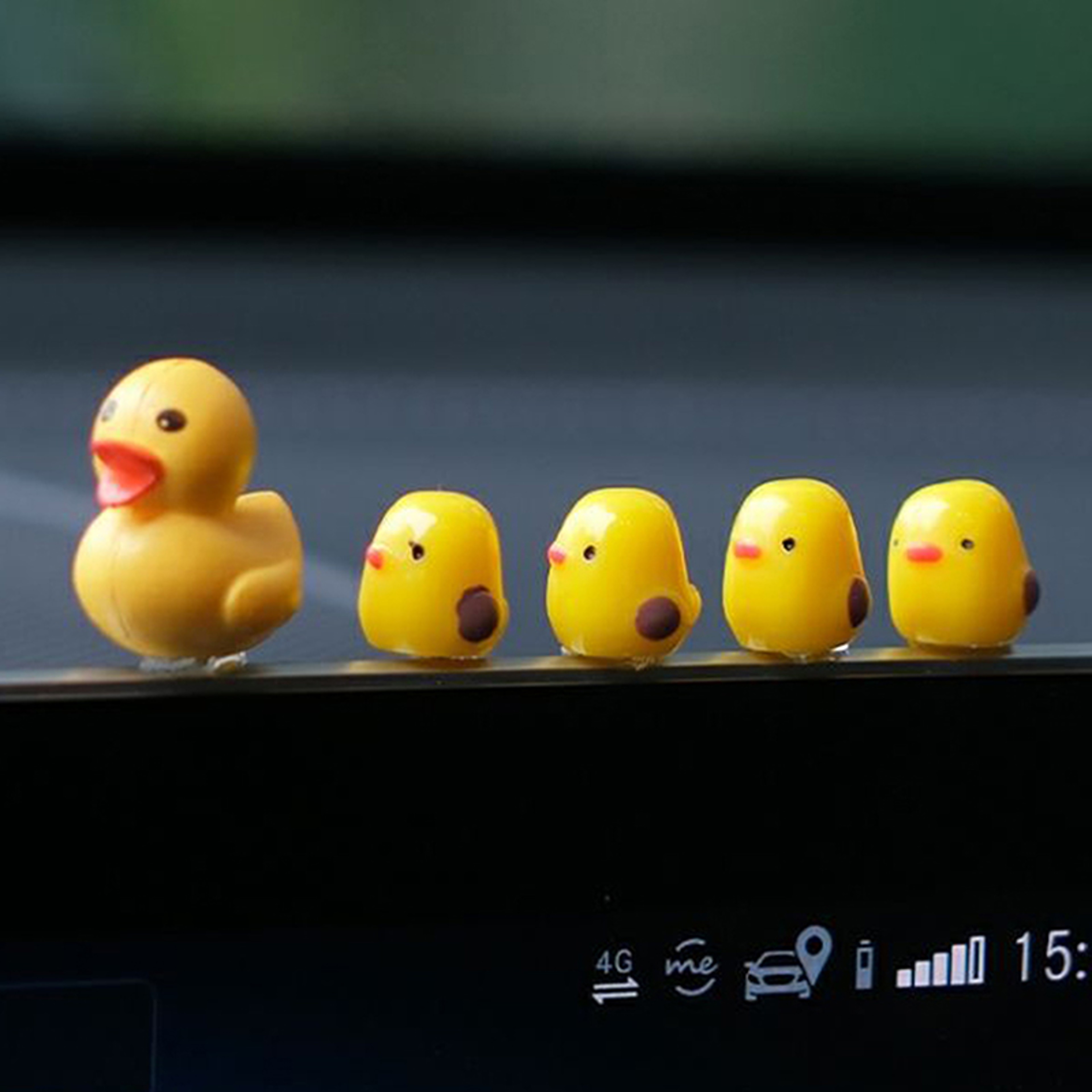 Cute Mini Ducks Rearview Mirror Ornament Charming Car Interior Decoration for Women and Men – view 3