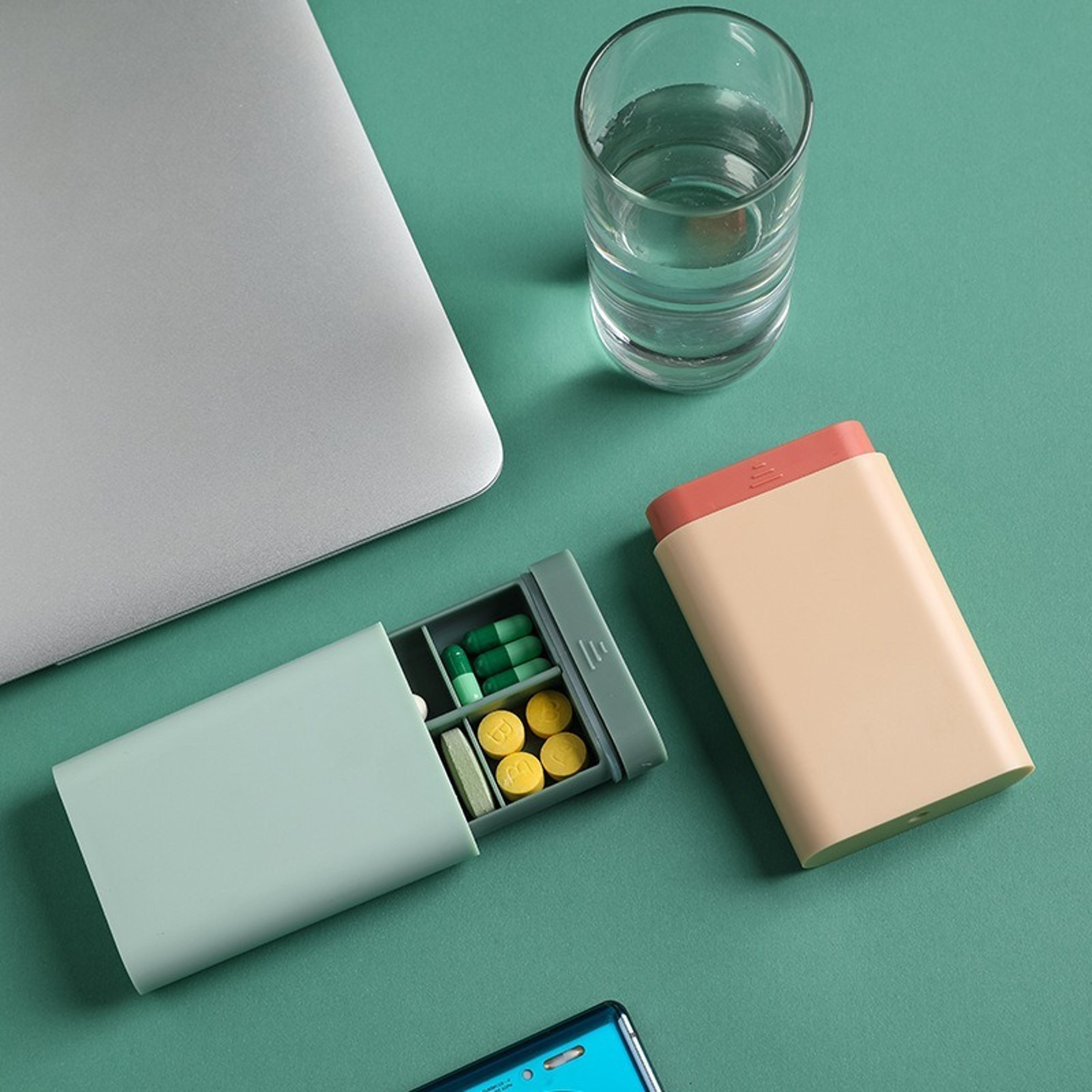 Mini Portable Vitamin Box Organizer Compact Pill Case For Travel Medicine Storage 3