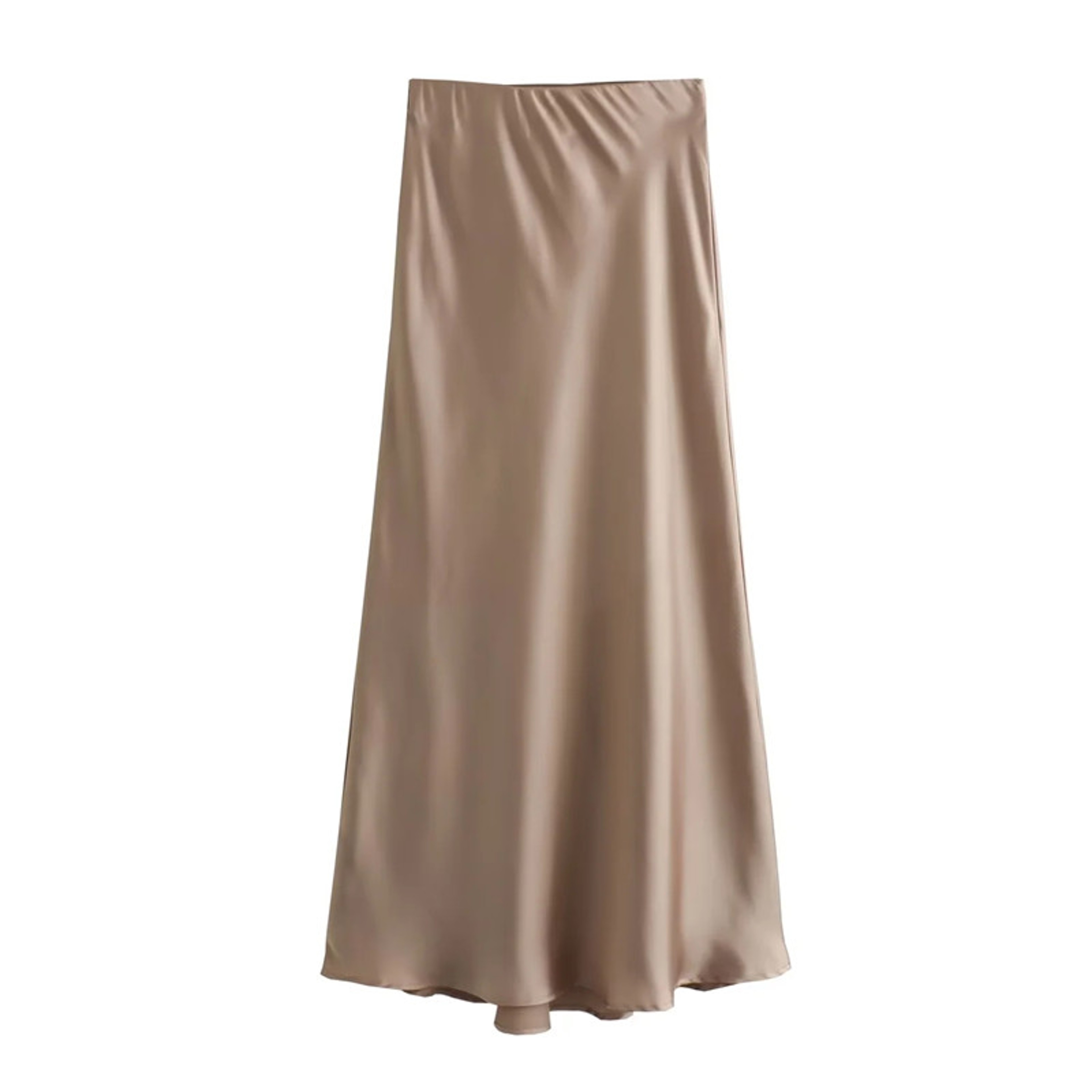 Elegant HighWaist Satin Skirt Summer Midi Skirt For Women Office Casual Wear 8