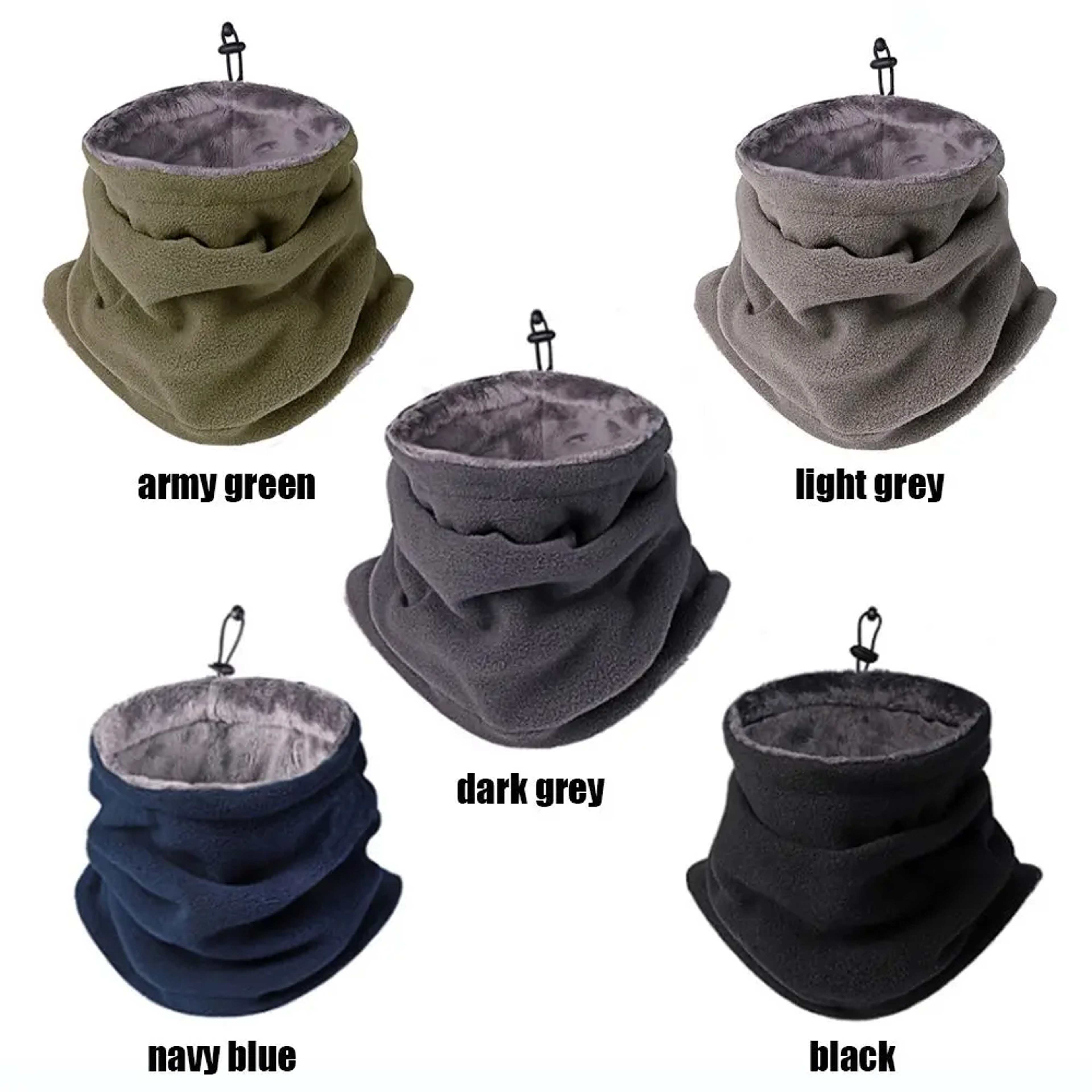 Winter Motorcycle Mask for Men Women Fleece Neck Warmer, Windproof Scarf Balaclava for Outdoor Activities – view 3