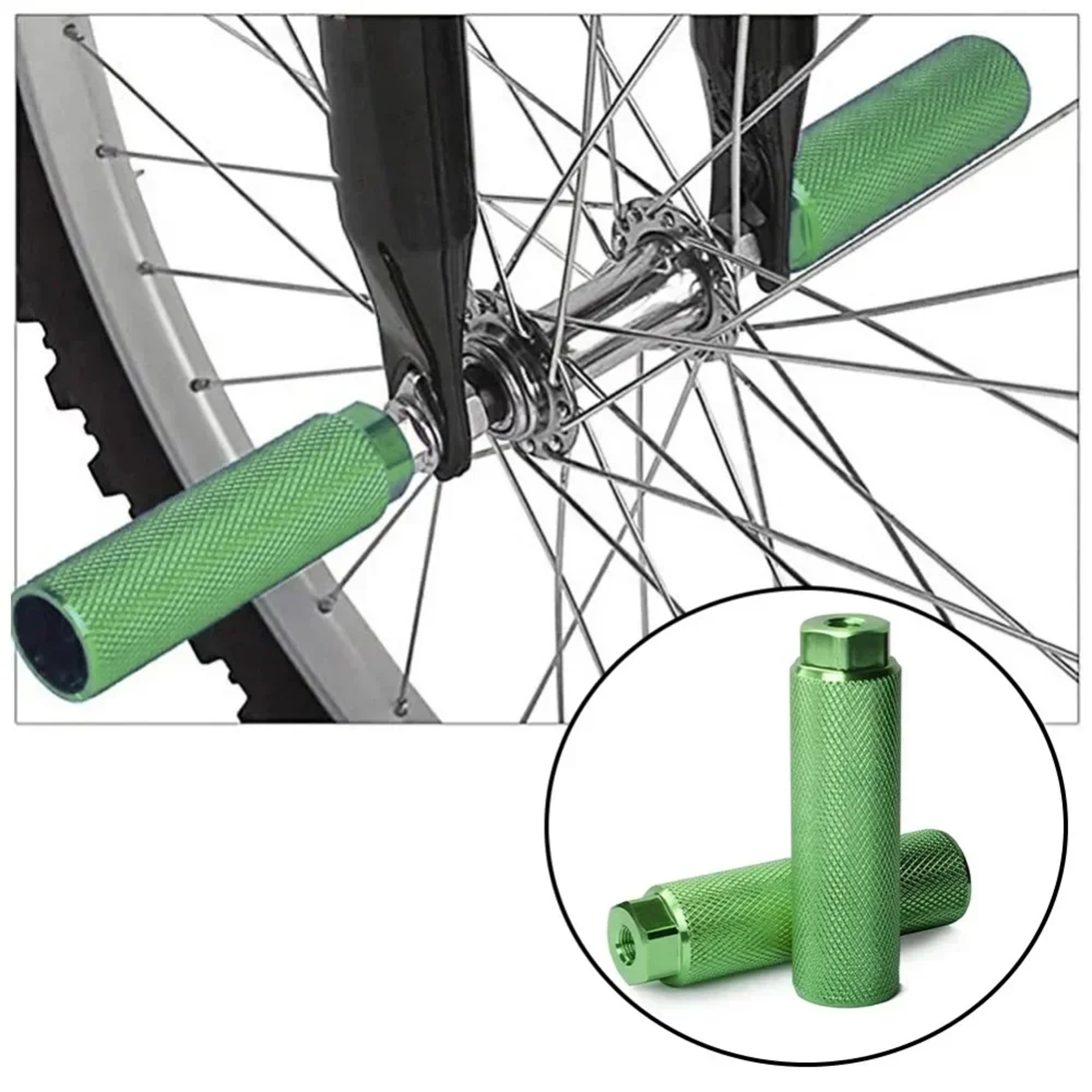 Durable Aluminum Alloy AntiSkid Bike Pegs For BMX Enhanced Foot Rest Pegs For Axles 2