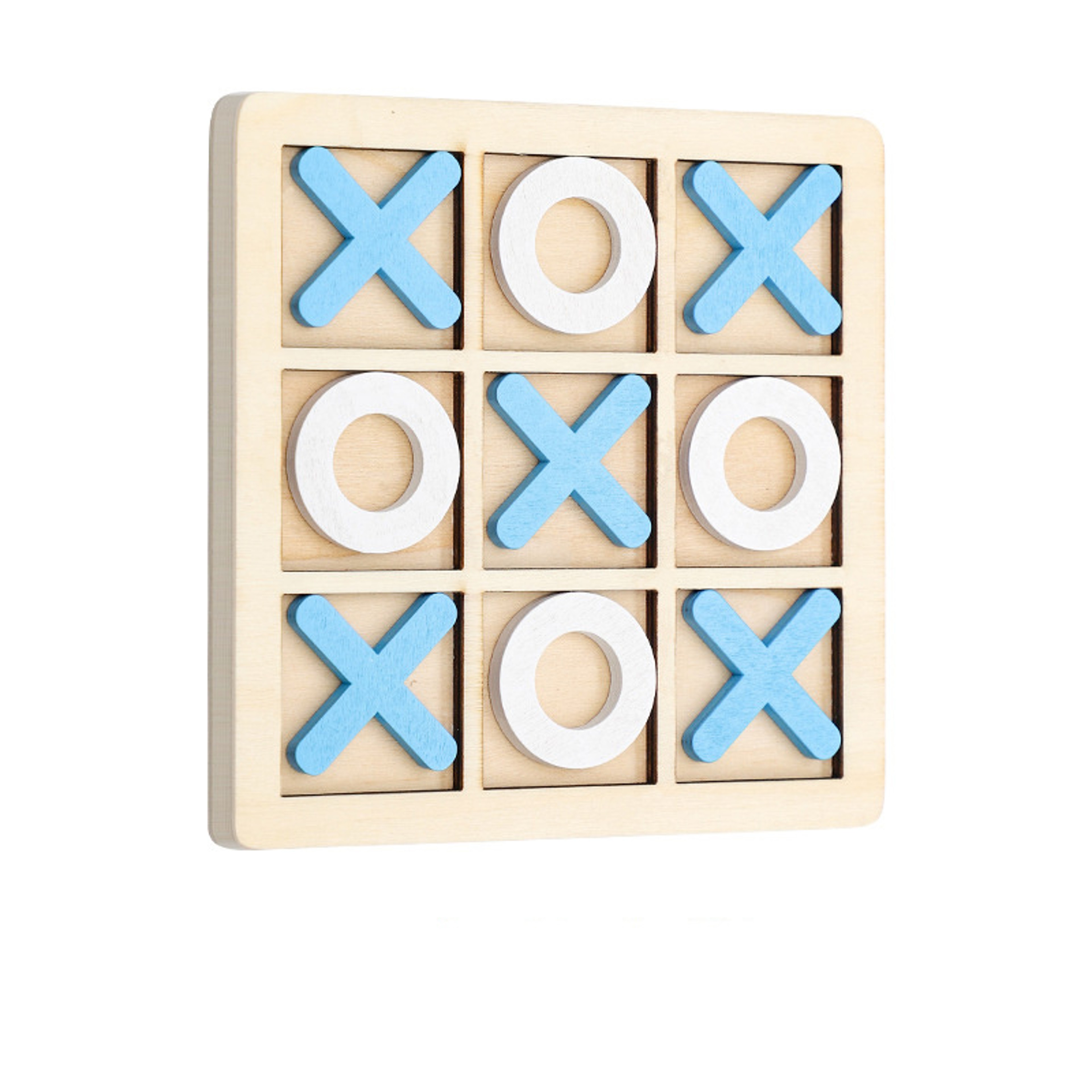 Premium Wooden Tic Tac Toe Board Game Classic Family Game Night Portable Travel Game for Kids and Adults – view 8