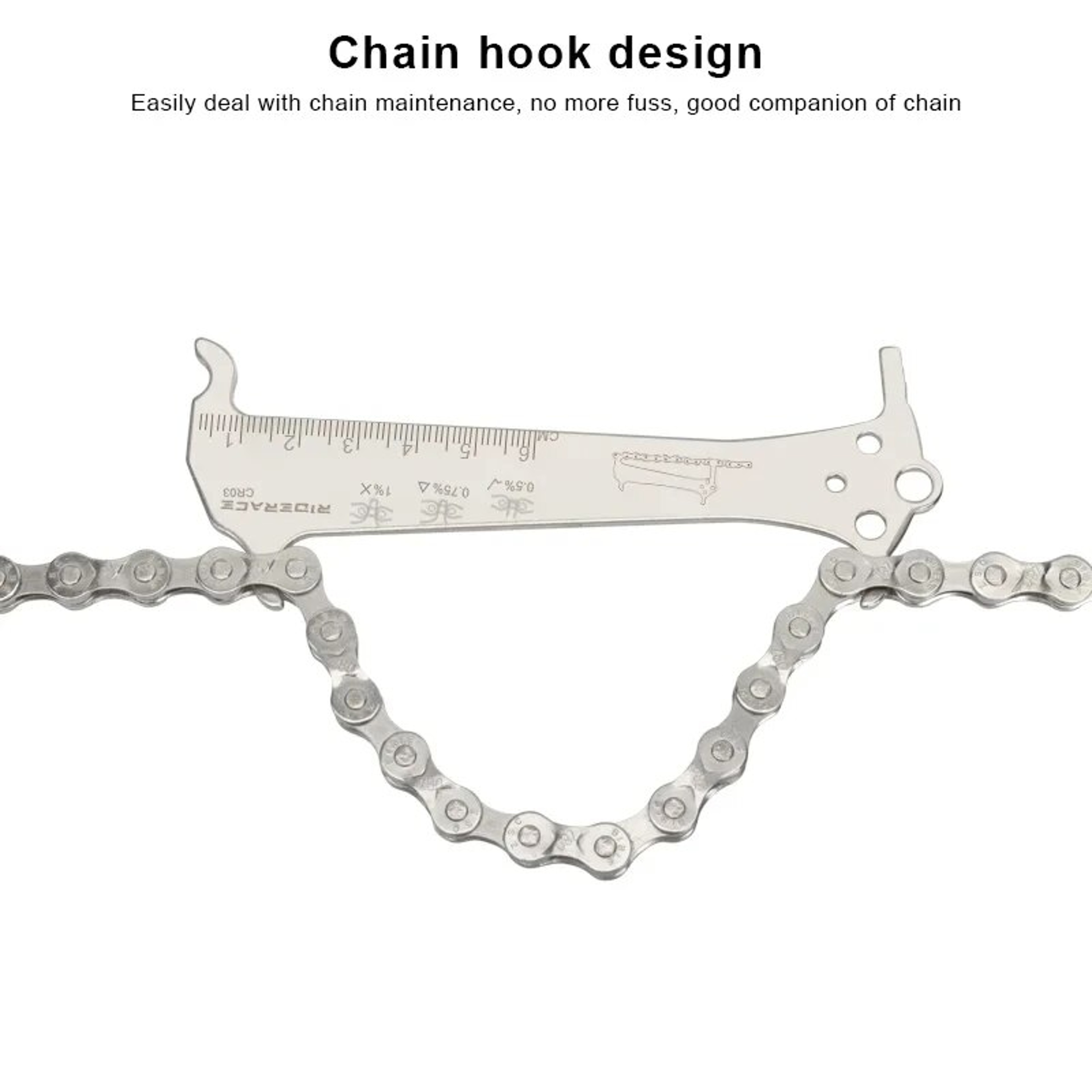 Precision Bicycle Chain Wear Gauge Stainless Steel Bike Chain Checker 1
