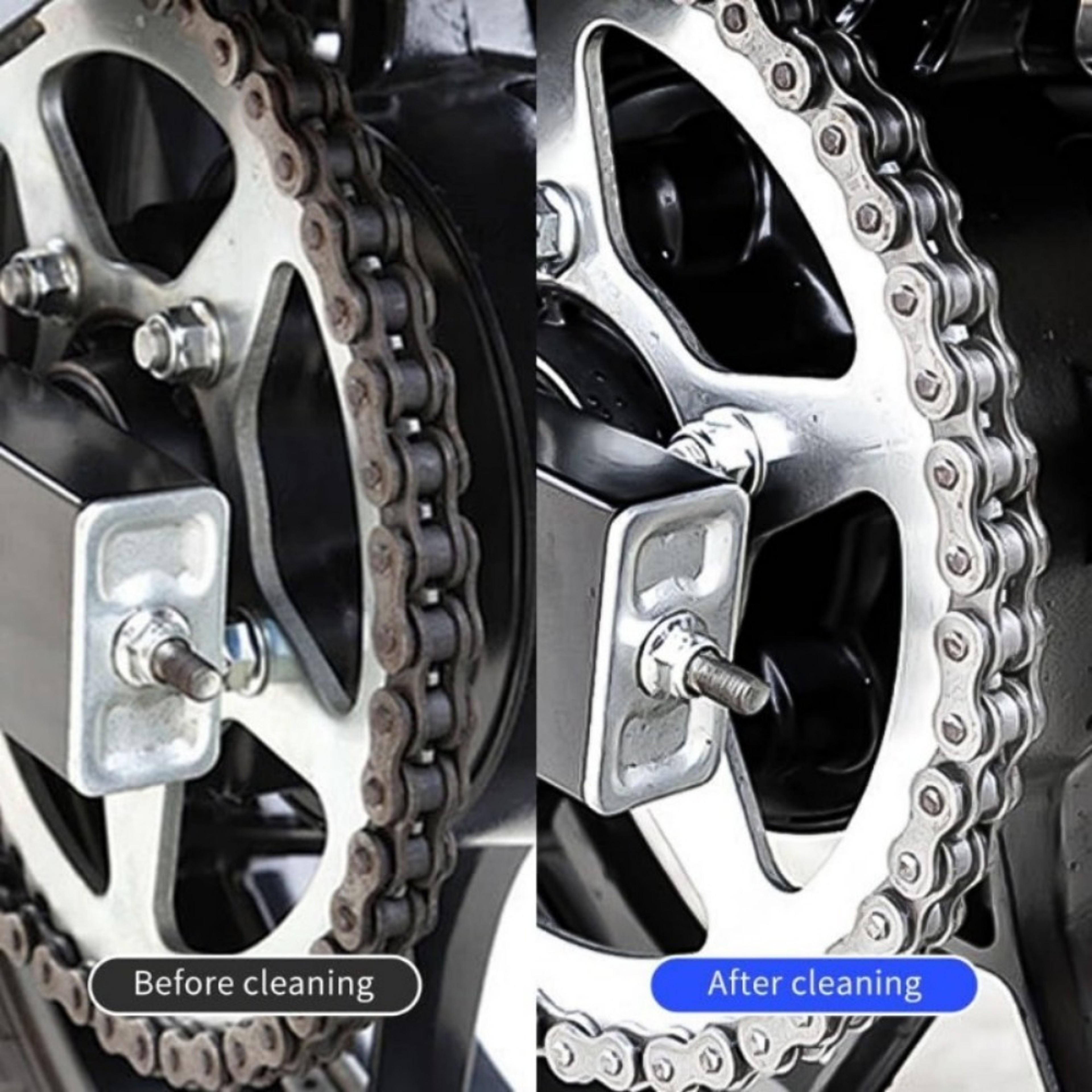 Premium Motorcycle Bicycle Chain Cleaner Brush Durable Scrubber Tool – view 3