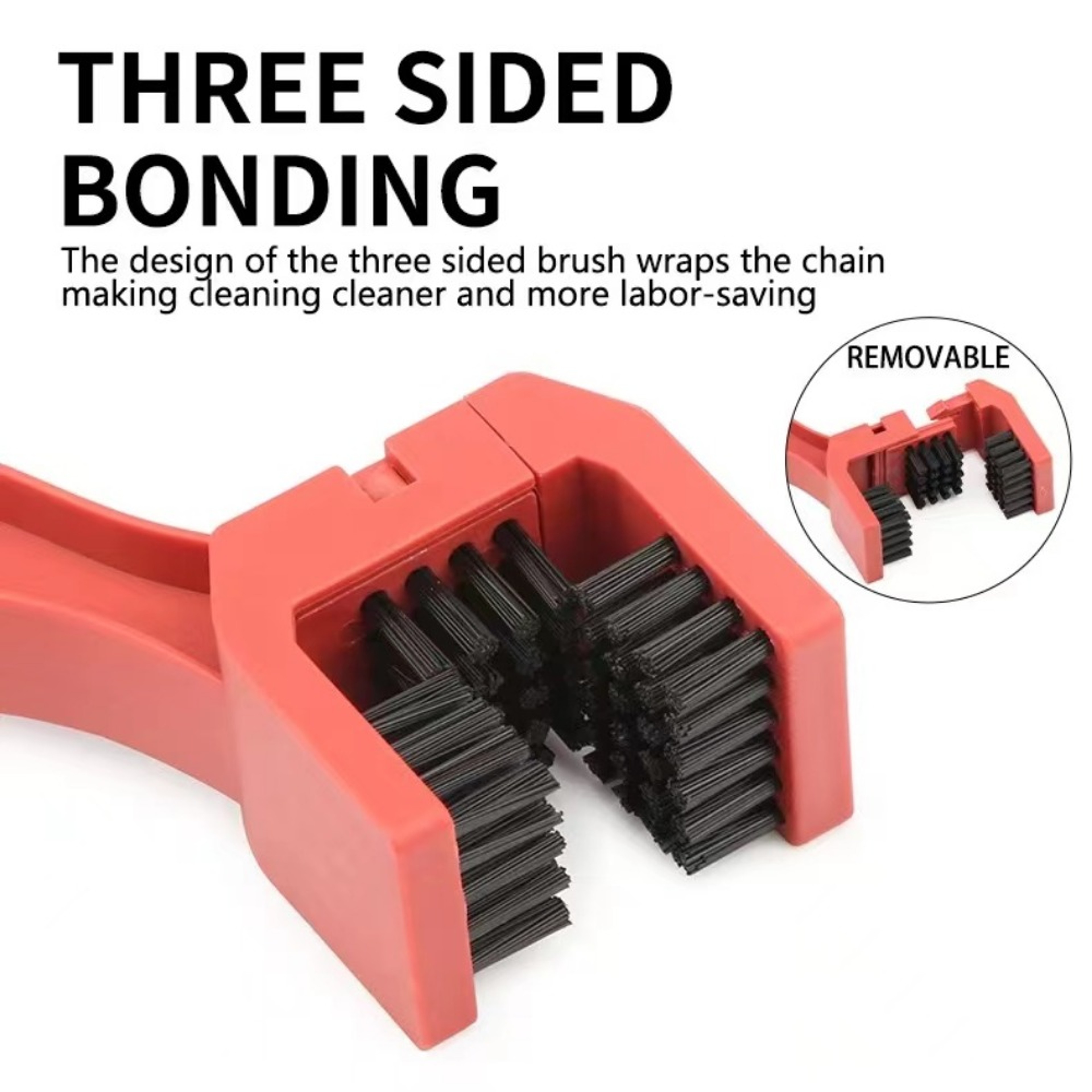 Premium Motorcycle Bicycle Chain Cleaner Brush Durable Scrubber Tool – view 5