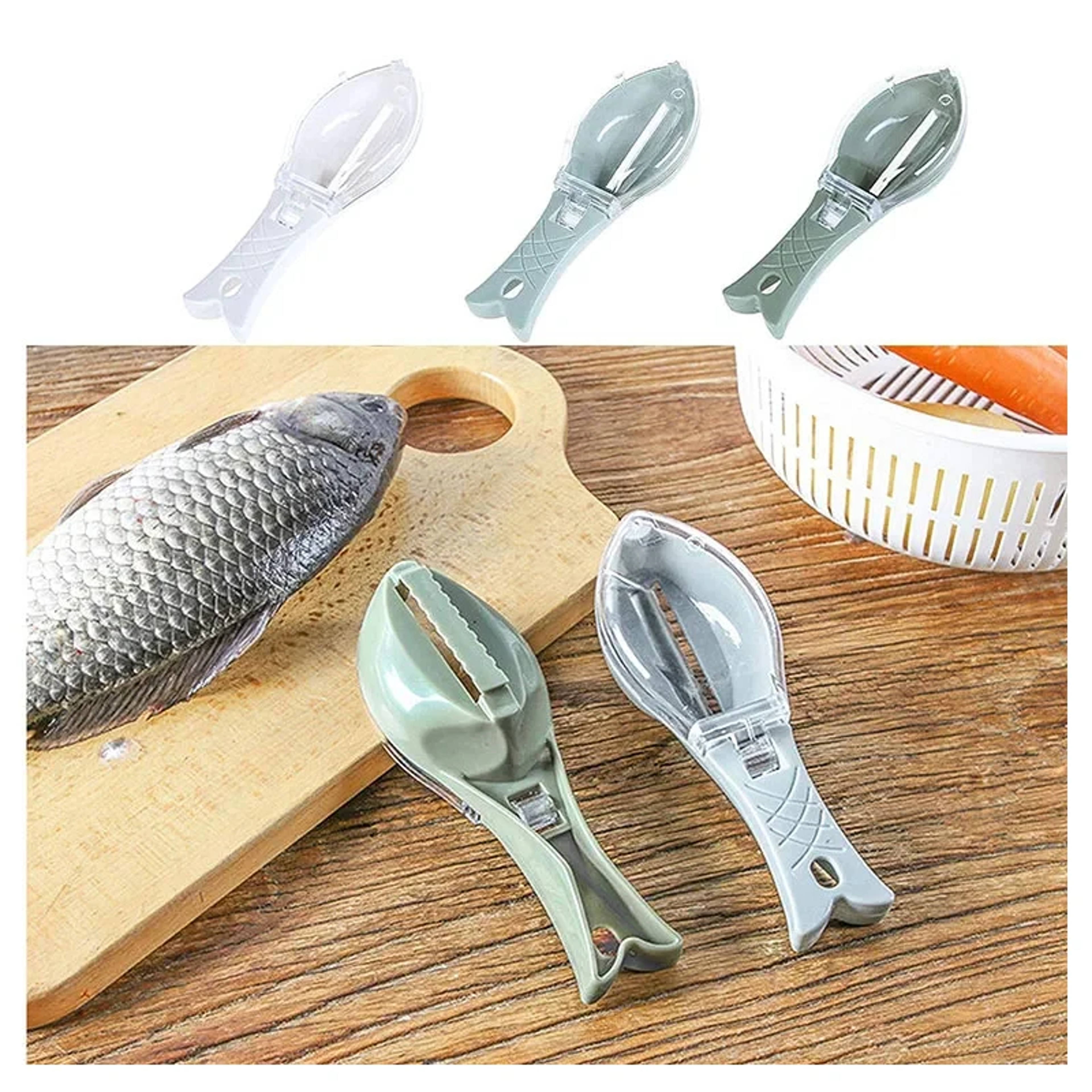 Premium Fish Scaler Efficient Fish Cleaning Tool with Protective Cover – view 4