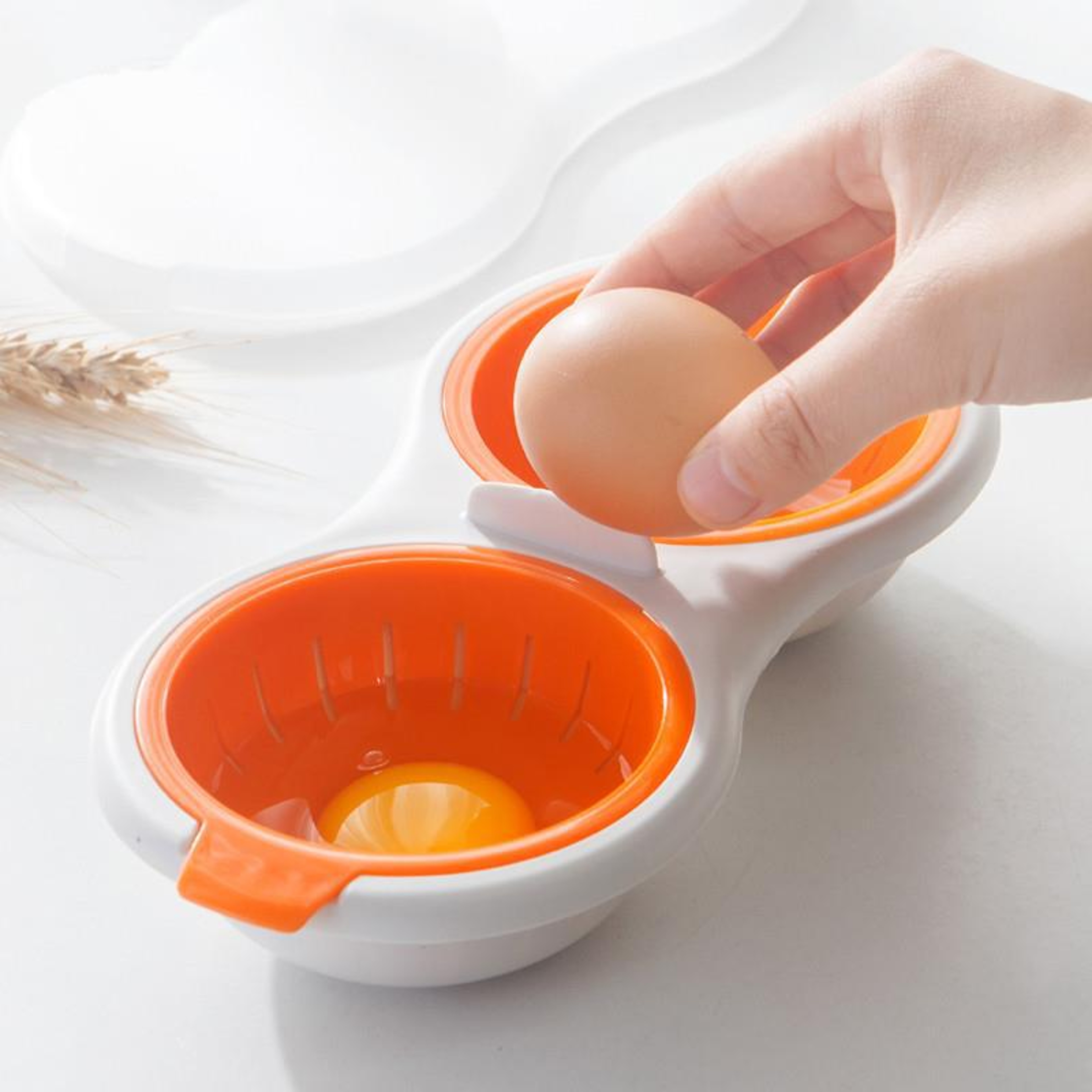 Microwave Egg Poacher Double Cup Fast Egg Cooker for Perfect Breakfasts – view 4