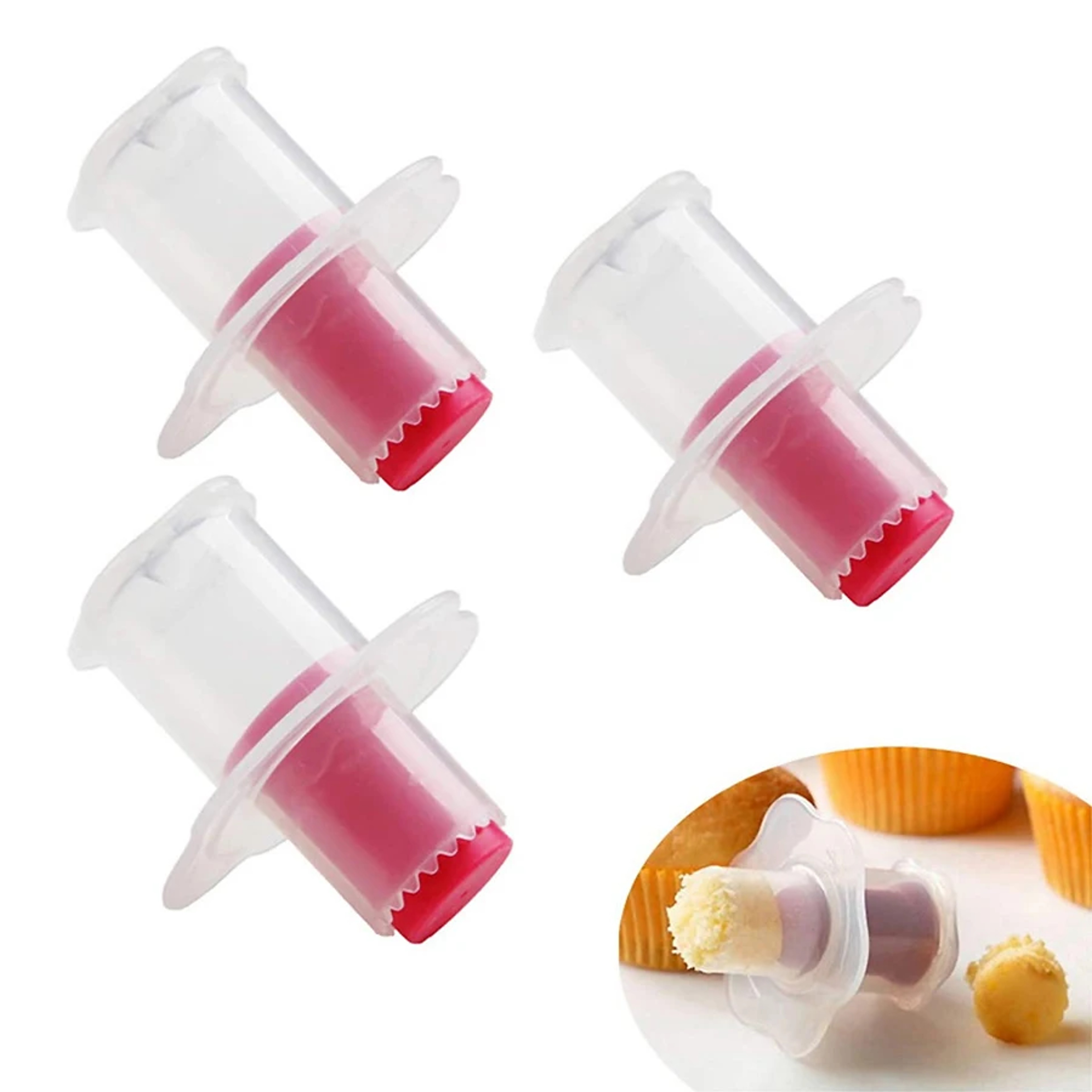 Cupcake Corer Plunger Tool for Easy Filling and Decorating Cakes Muffins – view 2