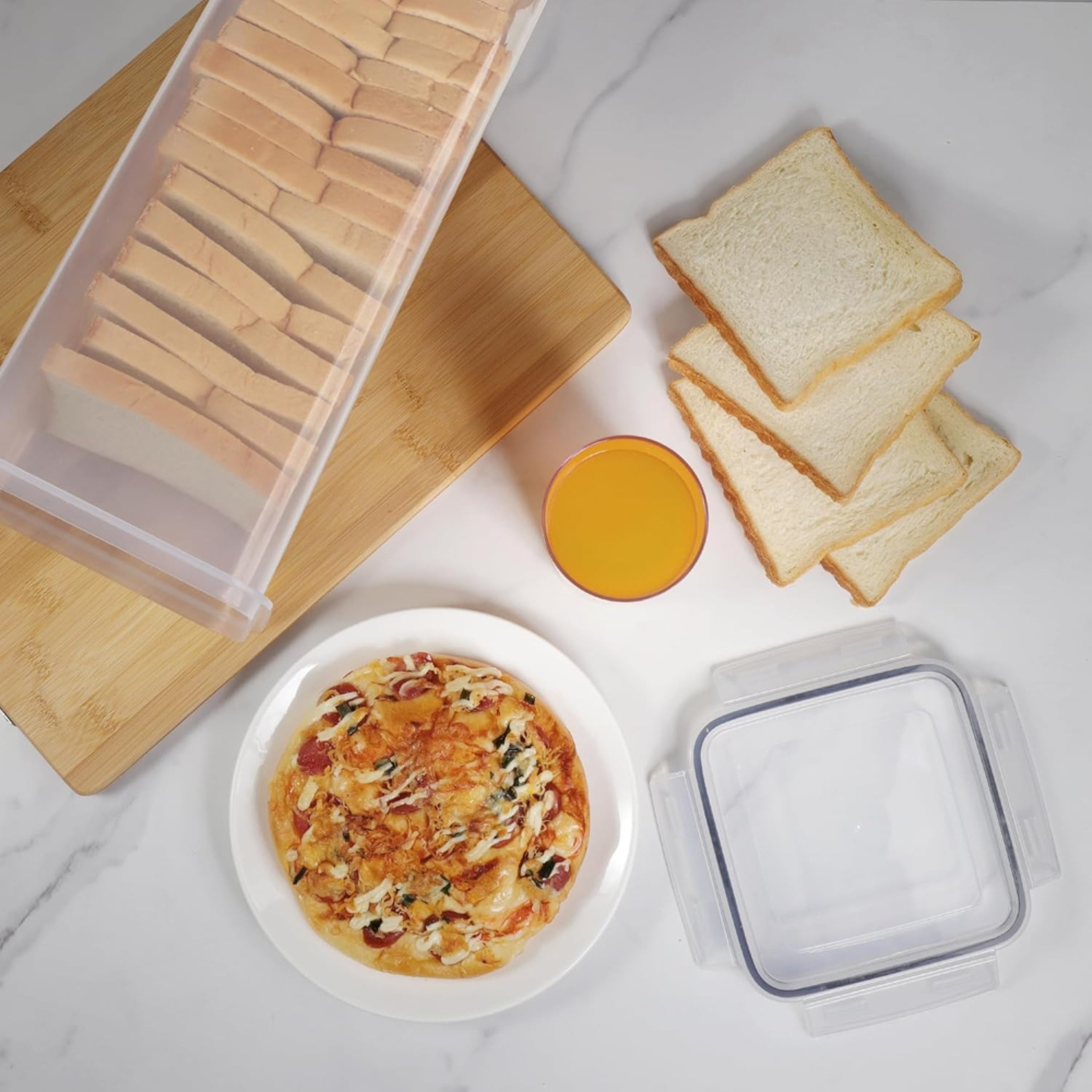 Premium Bread Storage Box with Airtight Sealing Lid Sandwich Loaf Keeper – view 2