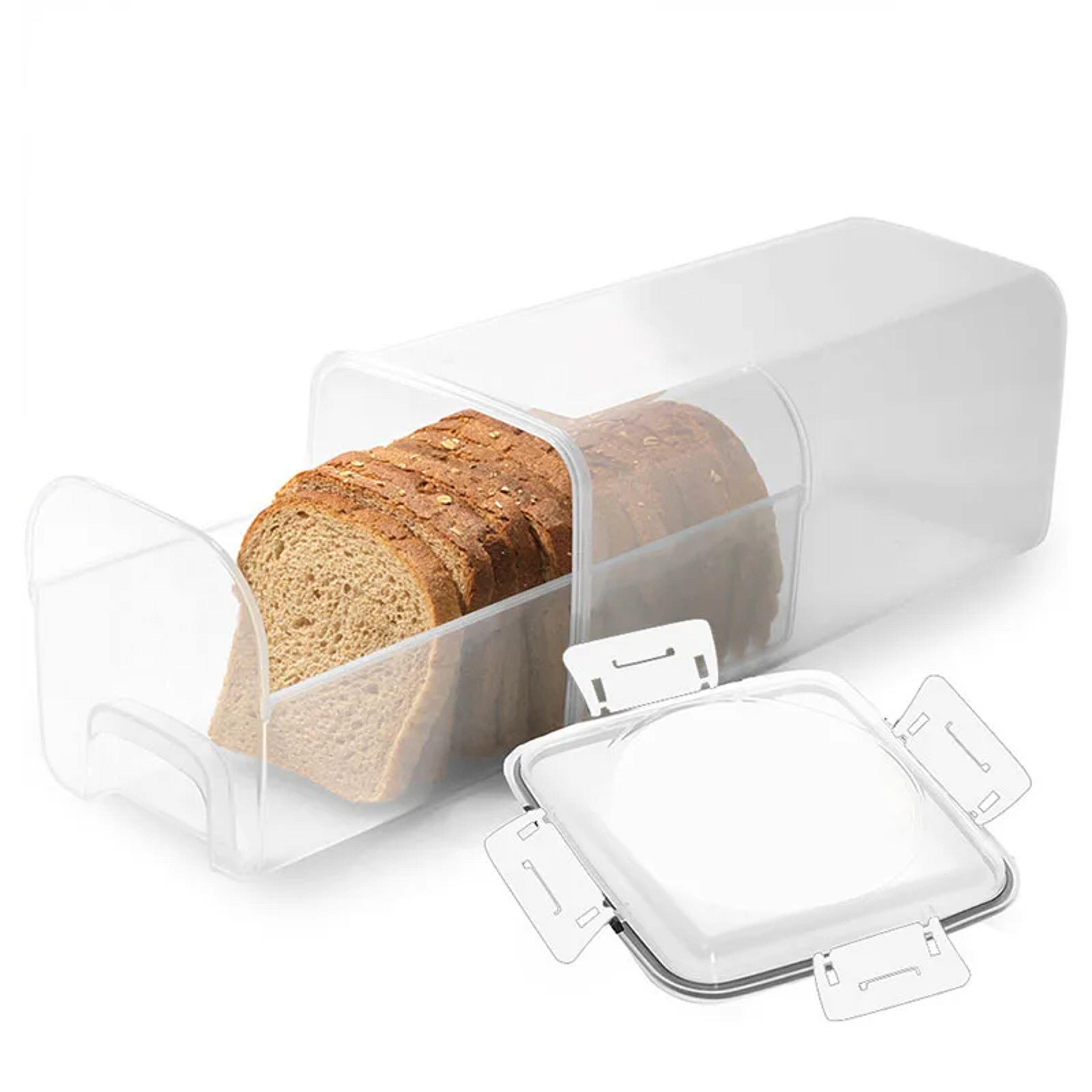 Premium Bread Storage Box with Airtight Sealing Lid Sandwich Loaf Keeper – view 8