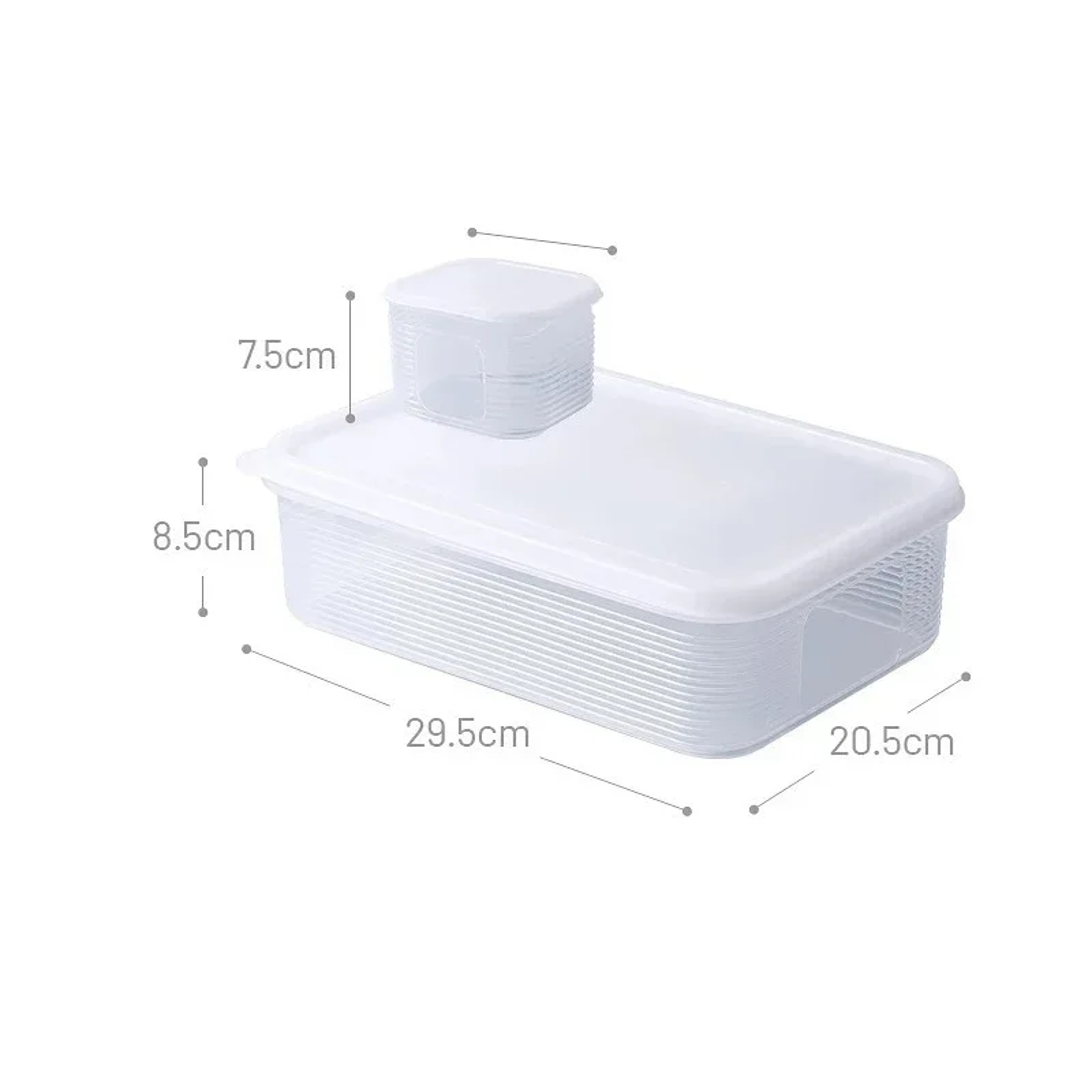 Premium Multi Grid Refrigerator Storage Box Fresh Keeping Produce Organizer with Lid – view 3