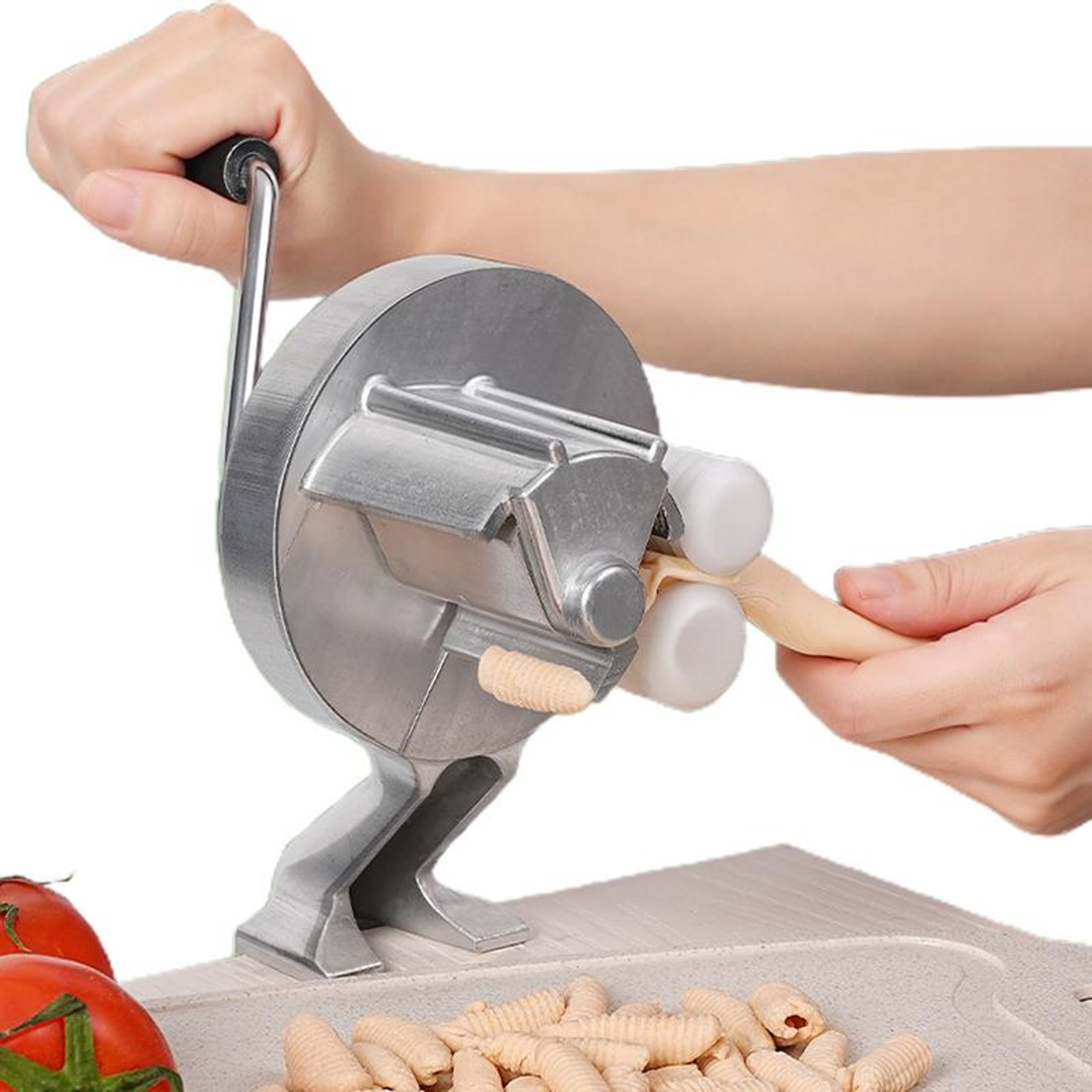 Manual Pasta Maker Machine with Hand Crank Cavatelli and Macaroni Tool for Fresh Homemade Pasta – view 1