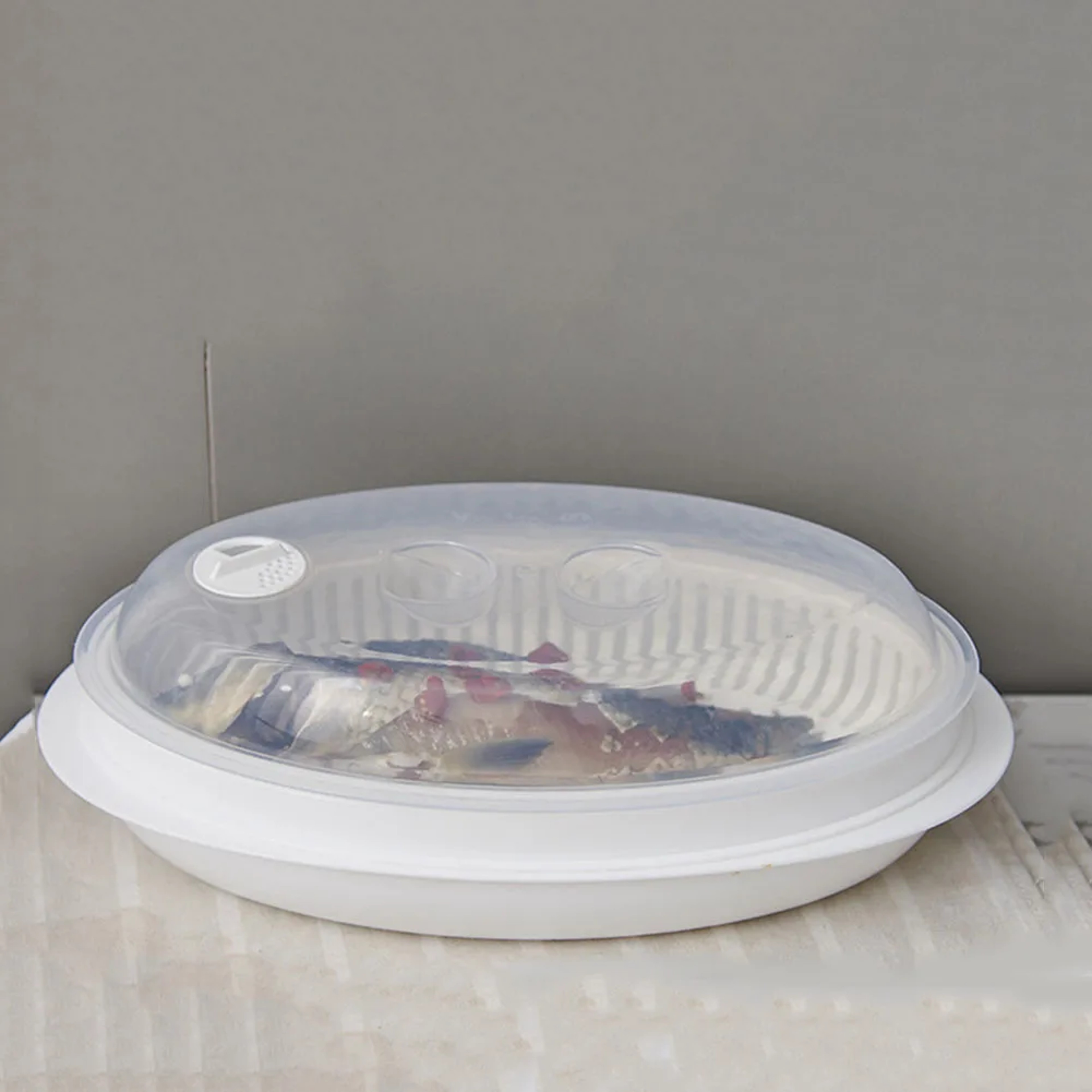 Multifunction Microwave Fish Steamer Tray with Lid for Healthy Fast Cooking – view 5