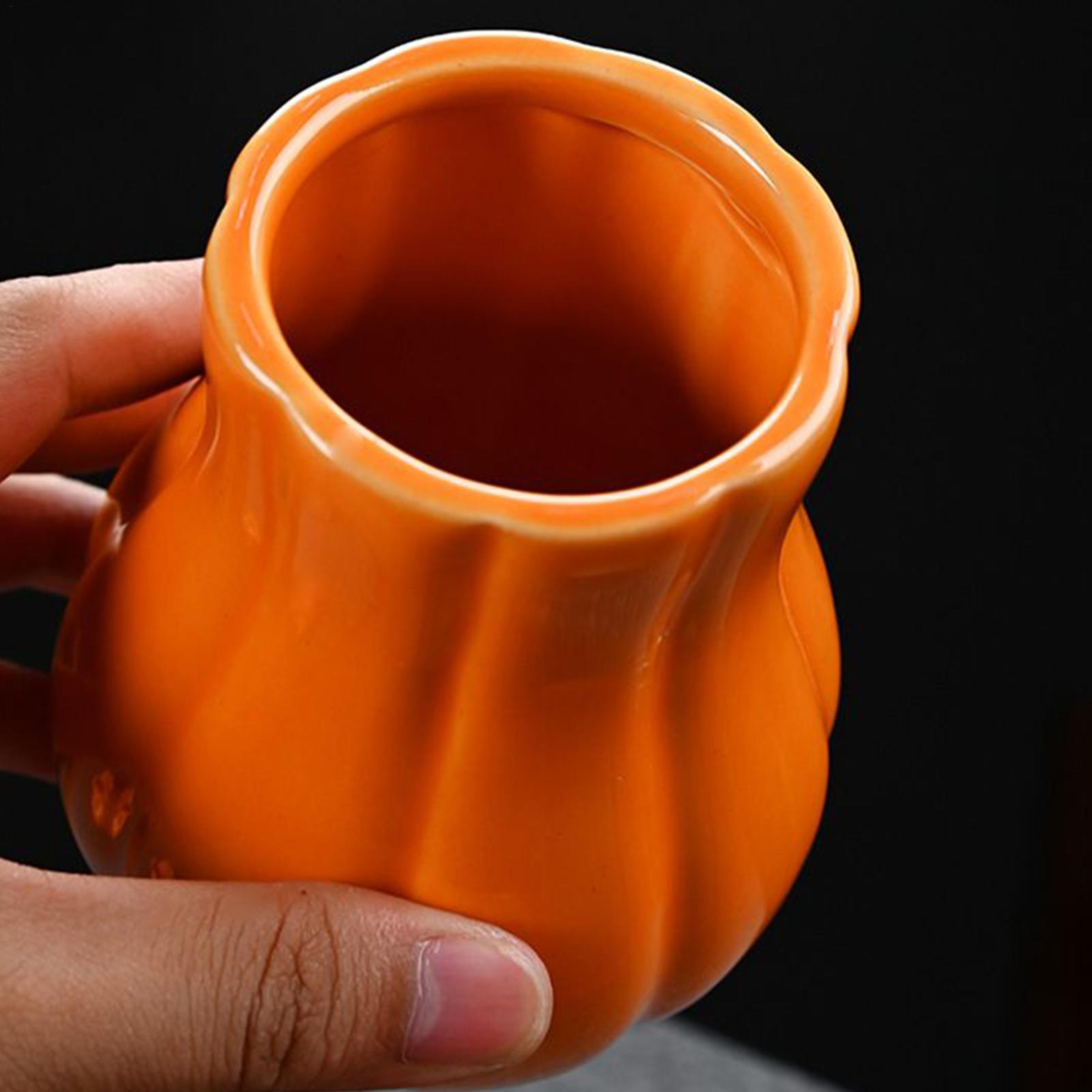 Ceramic Pumpkin Jar Airtight Storage Canister for Fall Kitchen Decor – view 5