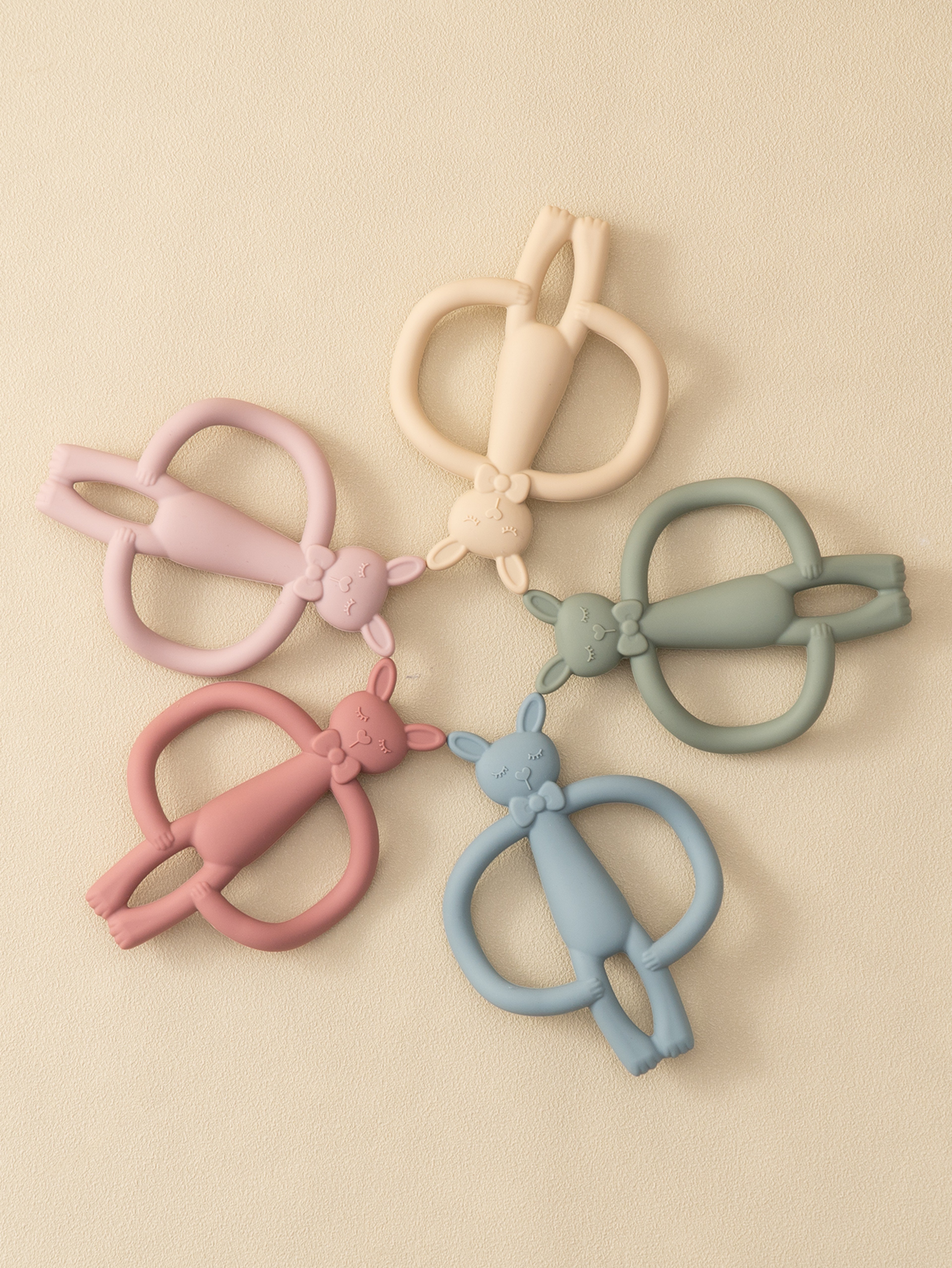Toys Teething Infant Chewing Toy, Color Kids Silicone Teether, Gifts Newborn Cartoon Rabbit Teether – view 2