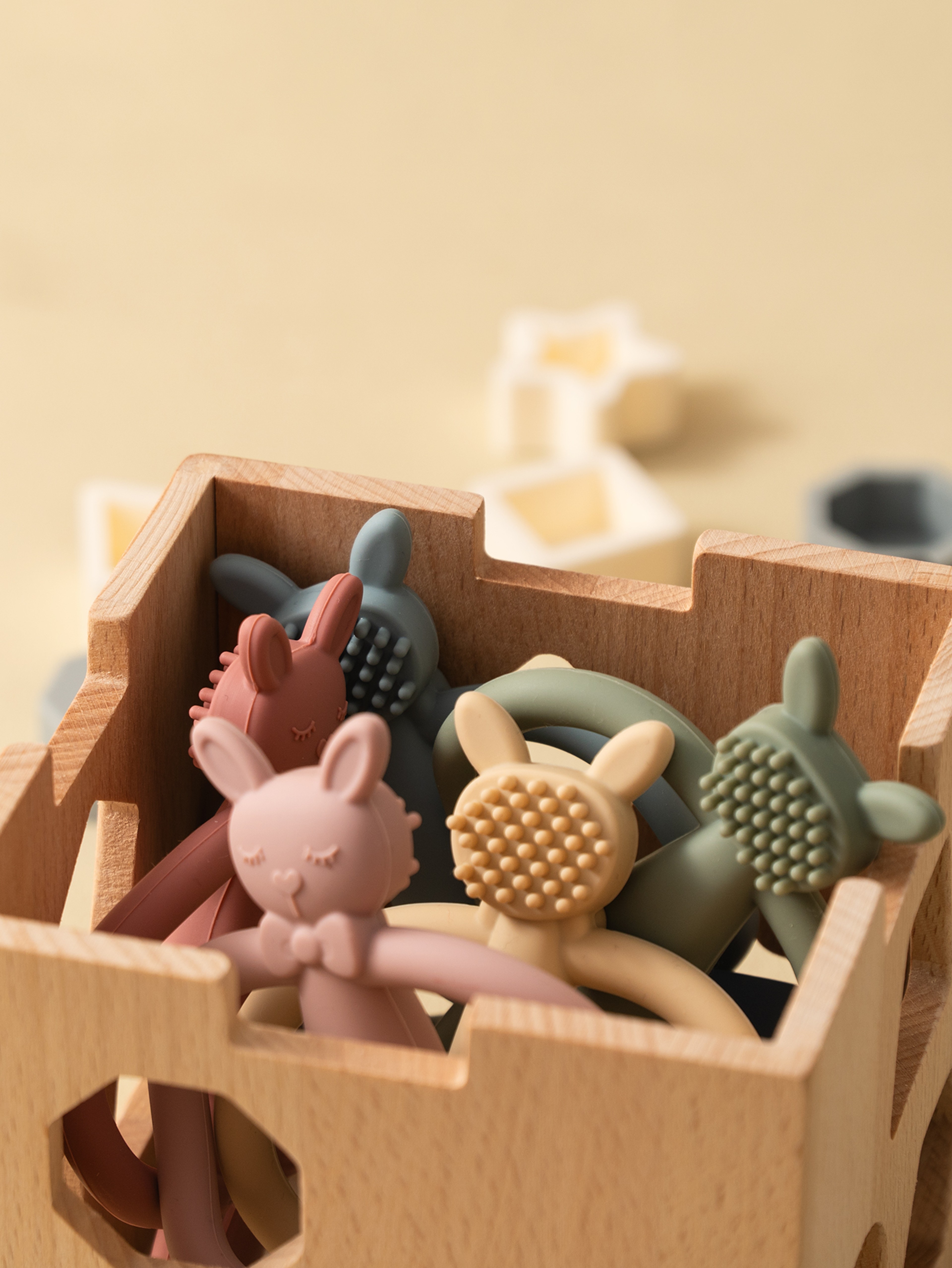 Toys Teething Infant Chewing Toy, Color Kids Silicone Teether, Gifts Newborn Cartoon Rabbit Teether – view 6