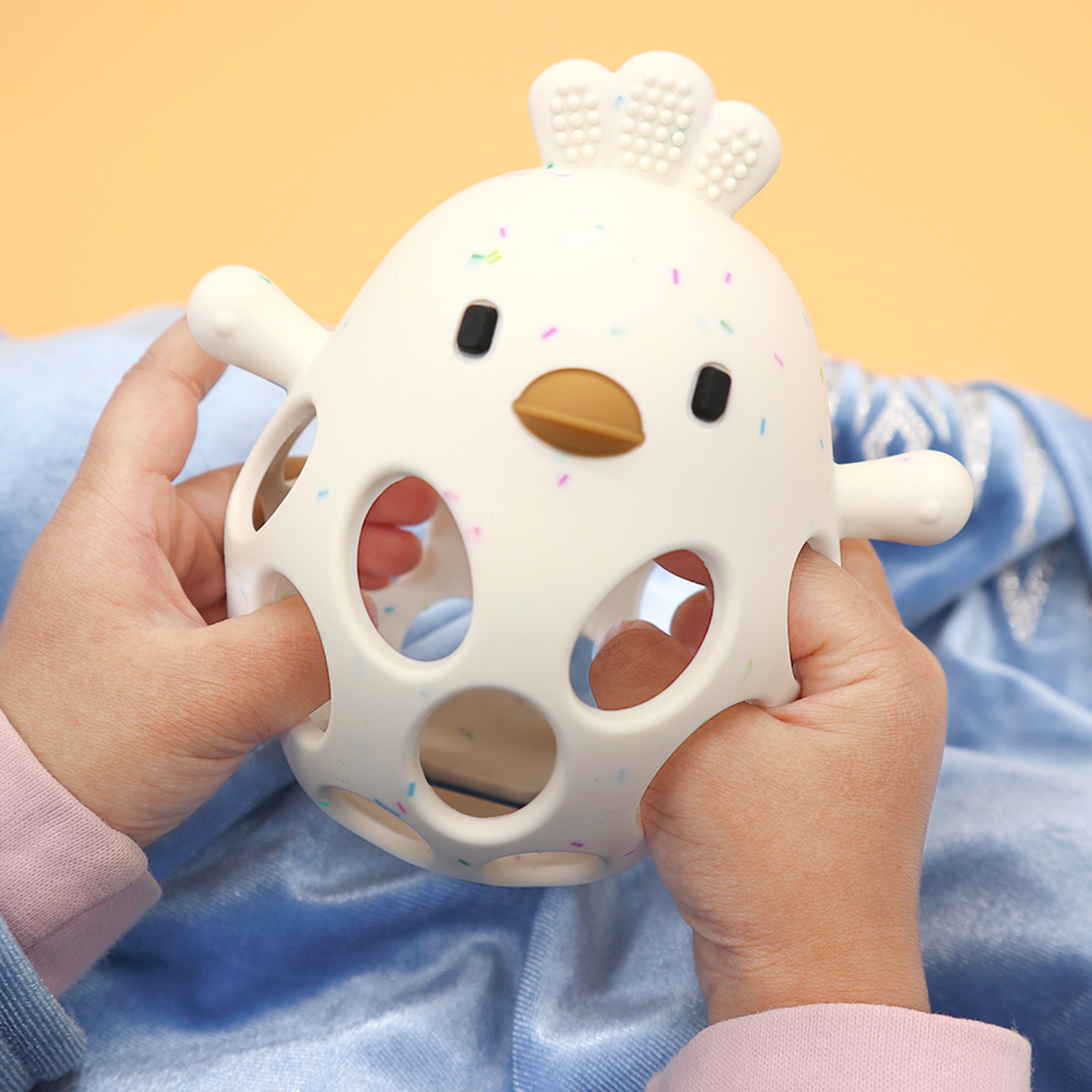 Cartoon Chick Shape Baby Toys, Chewing Training Baby Products, Baby Silicone Teether Toys – view 1