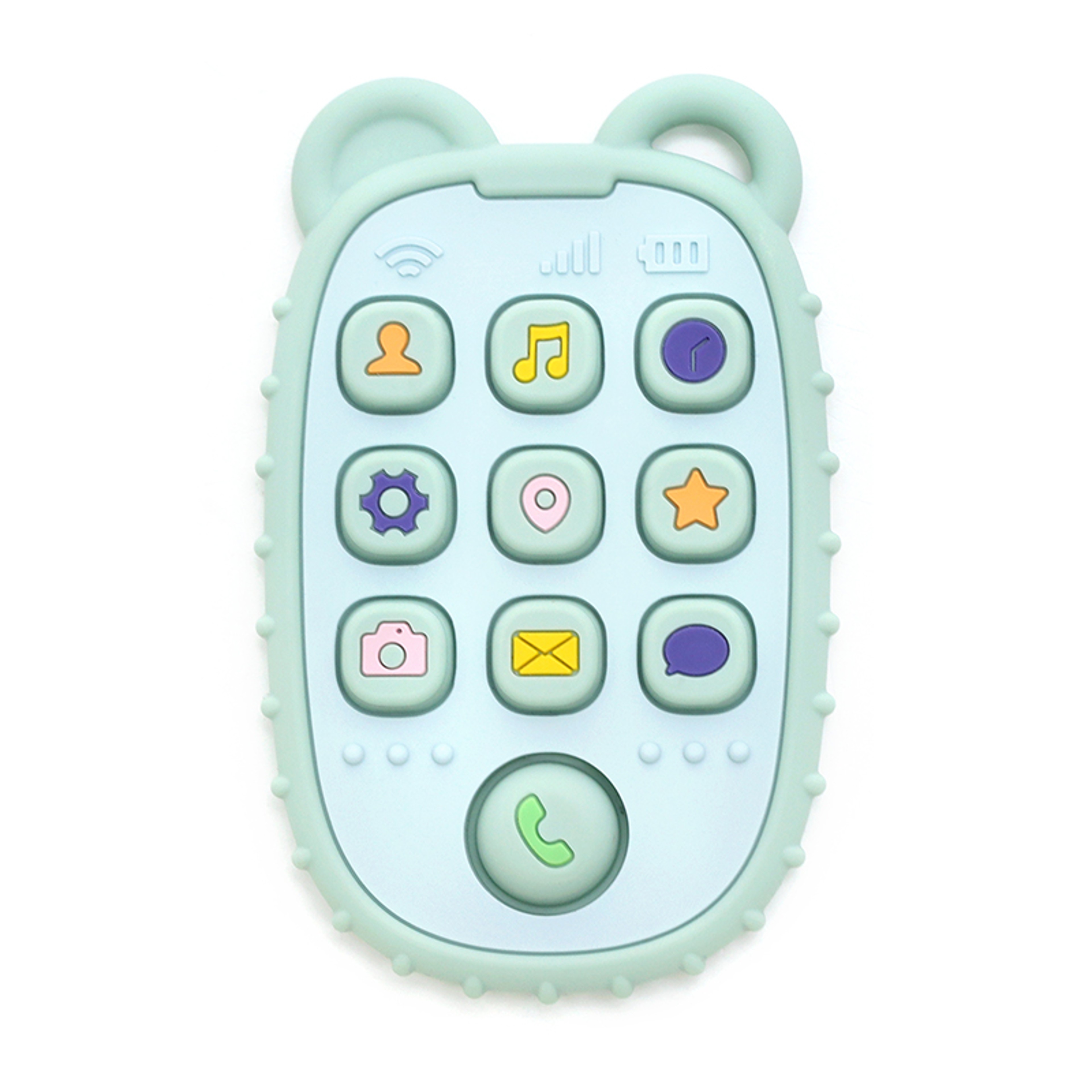 Shape Silicone Teether Teething Toy, New Baby Teether Mobile Phone, Baby Gift Set, Sensory Toy for Kids, Soft Chew – view 12
