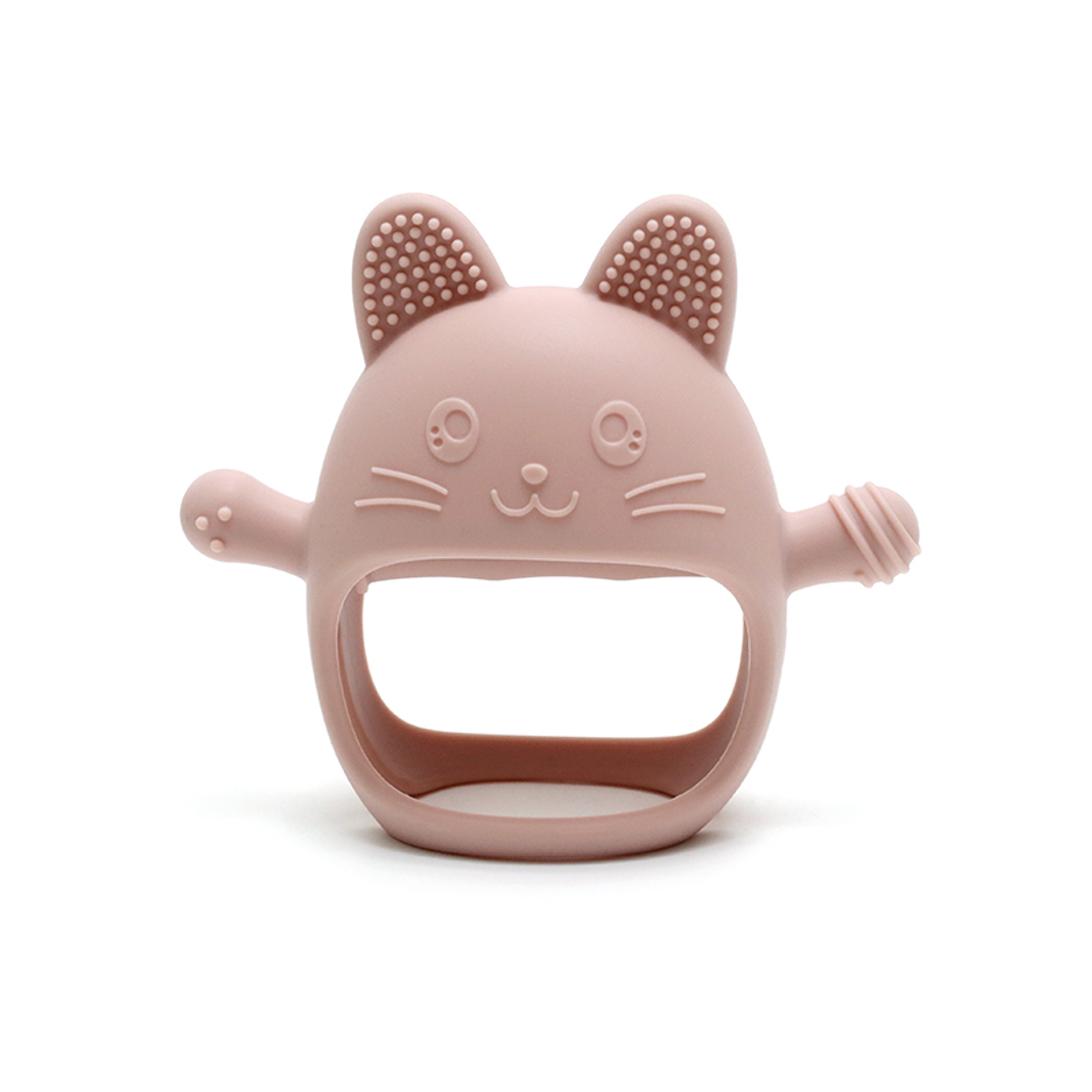Cute Bunny Design Baby Teething Mittens Anti Sucking Hand Guard Food Grade Silicone Glove Chew Toy  5