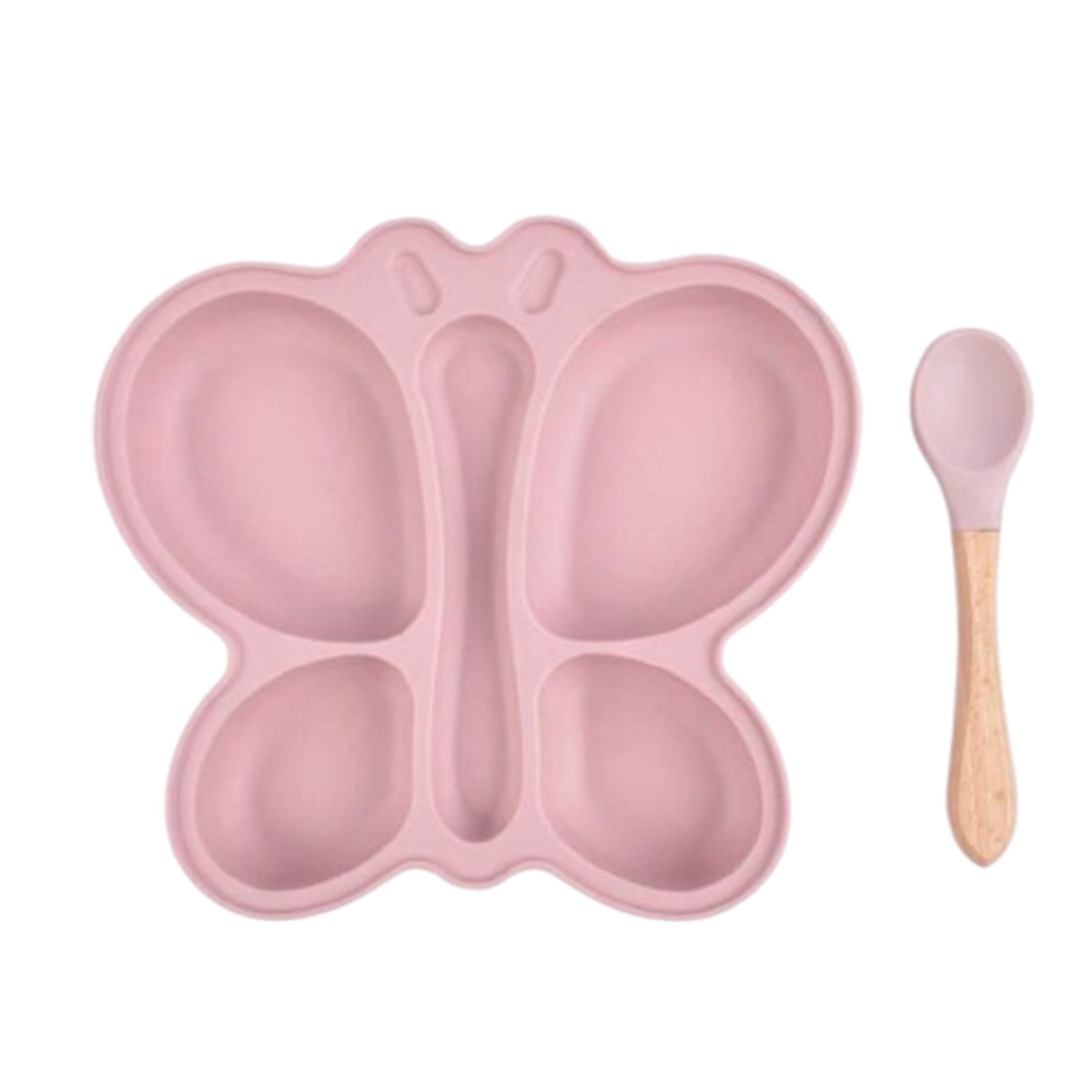Cute Bear Baby Bowl Food Grade Silicone Double Plate For Meals Macaron Color Suction Cup Bowl 14
