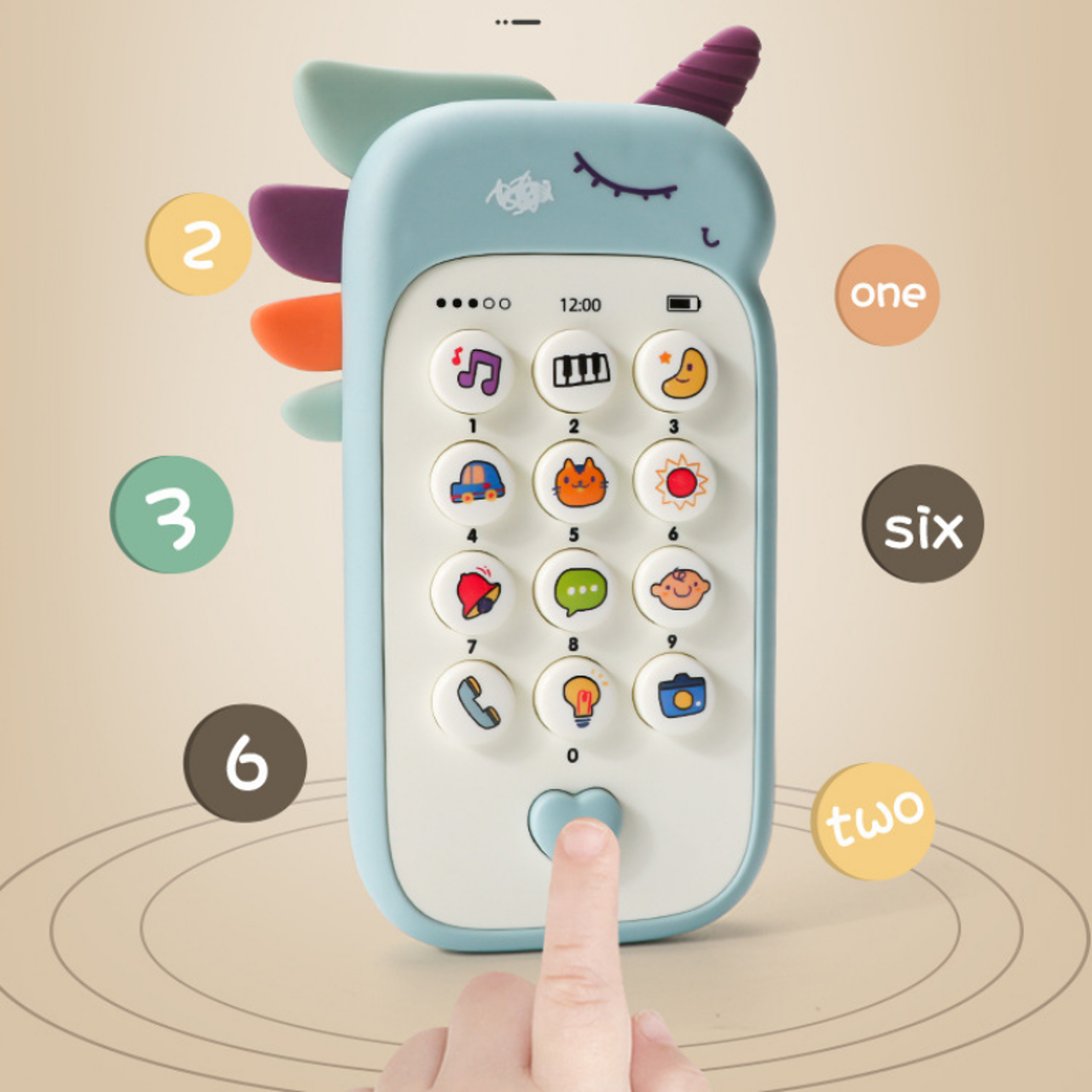 Simulation Phone Baby Toy Music Sound Infant Learning Teether 2