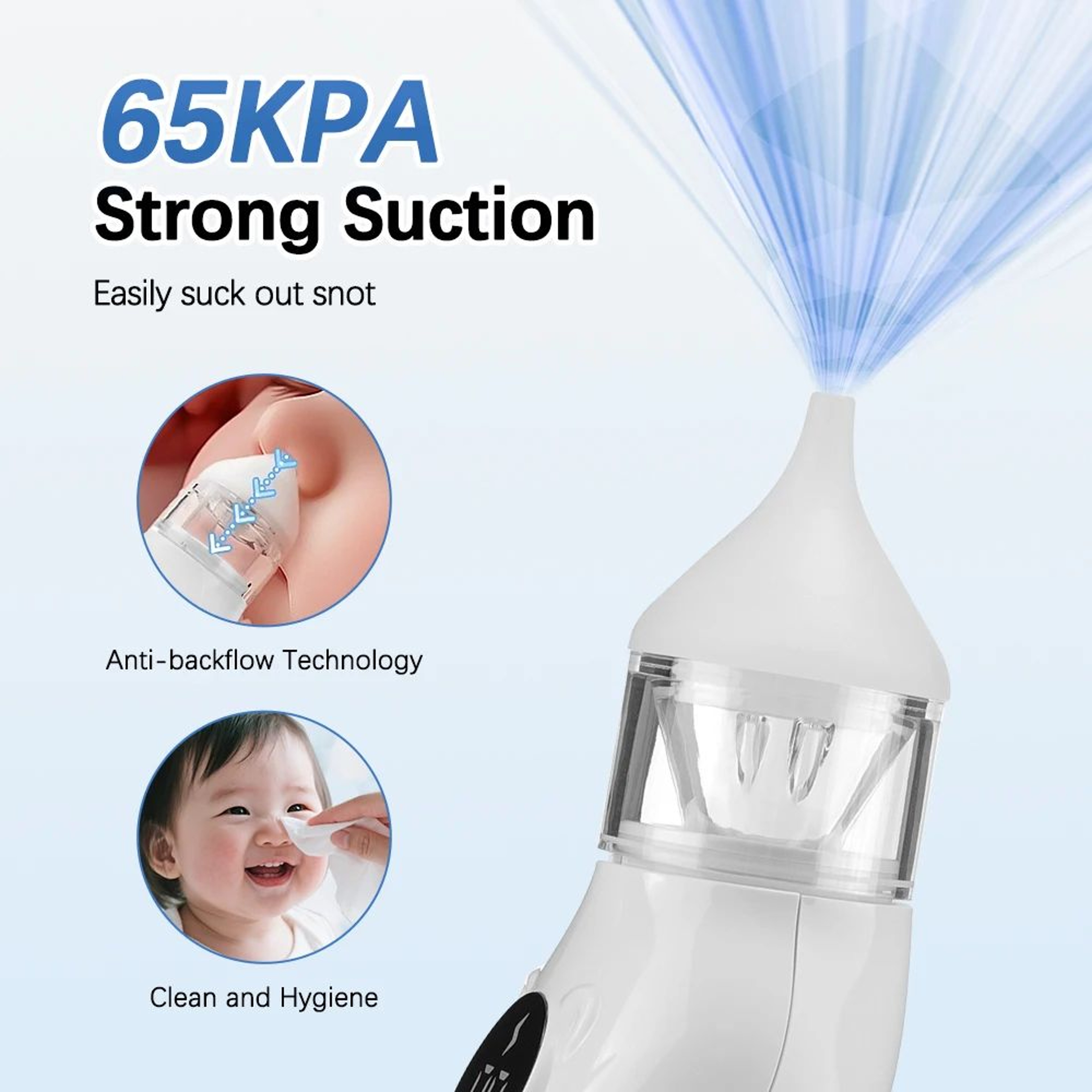 Electric Nose Cleaner Newborn Baby Speed Baby Nasal Aspirator Booger Mucus Sucker For Infant With L