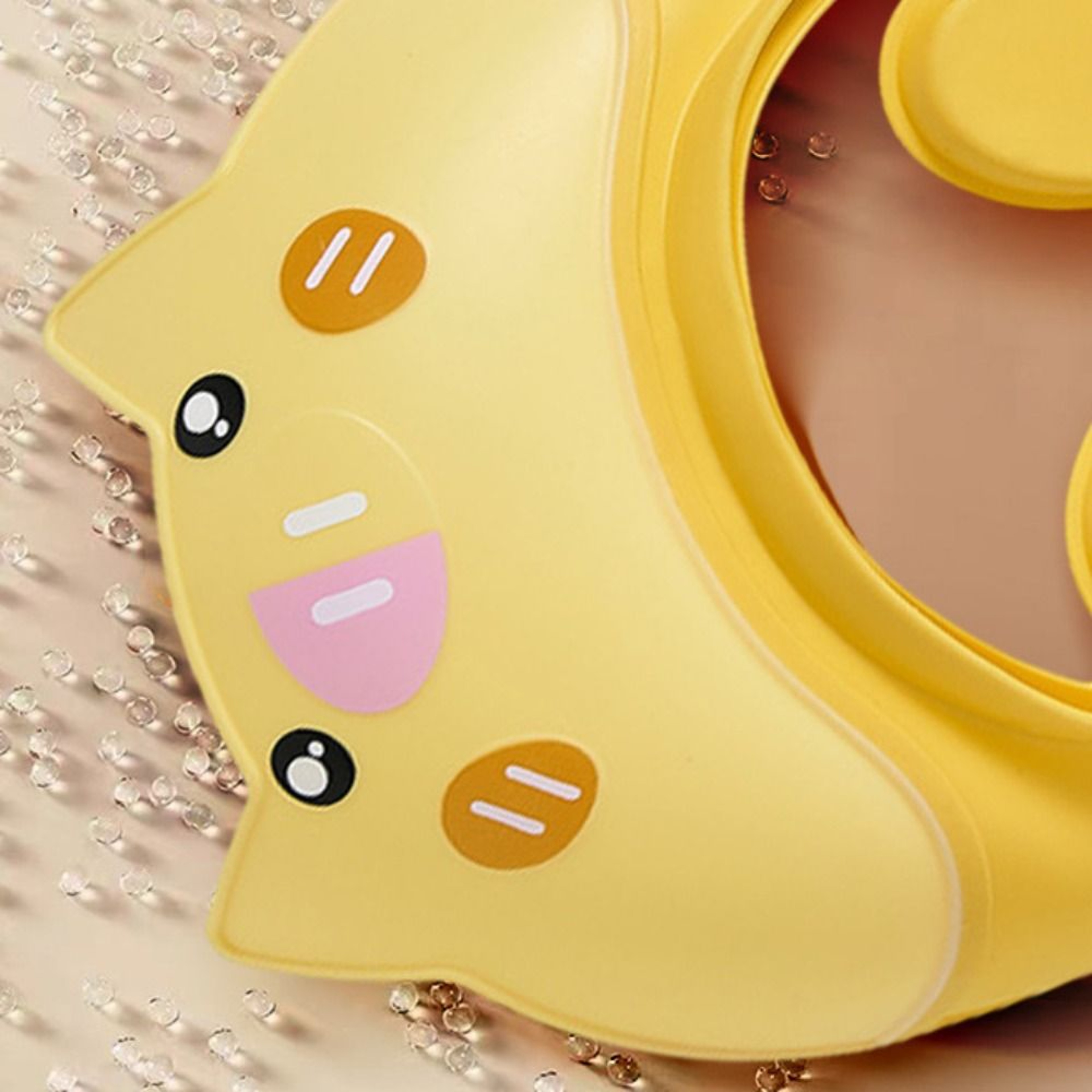 Safety Cute Animal Shape Baby Shower Cap, Soft Ear Protection, Adjustable – view 2