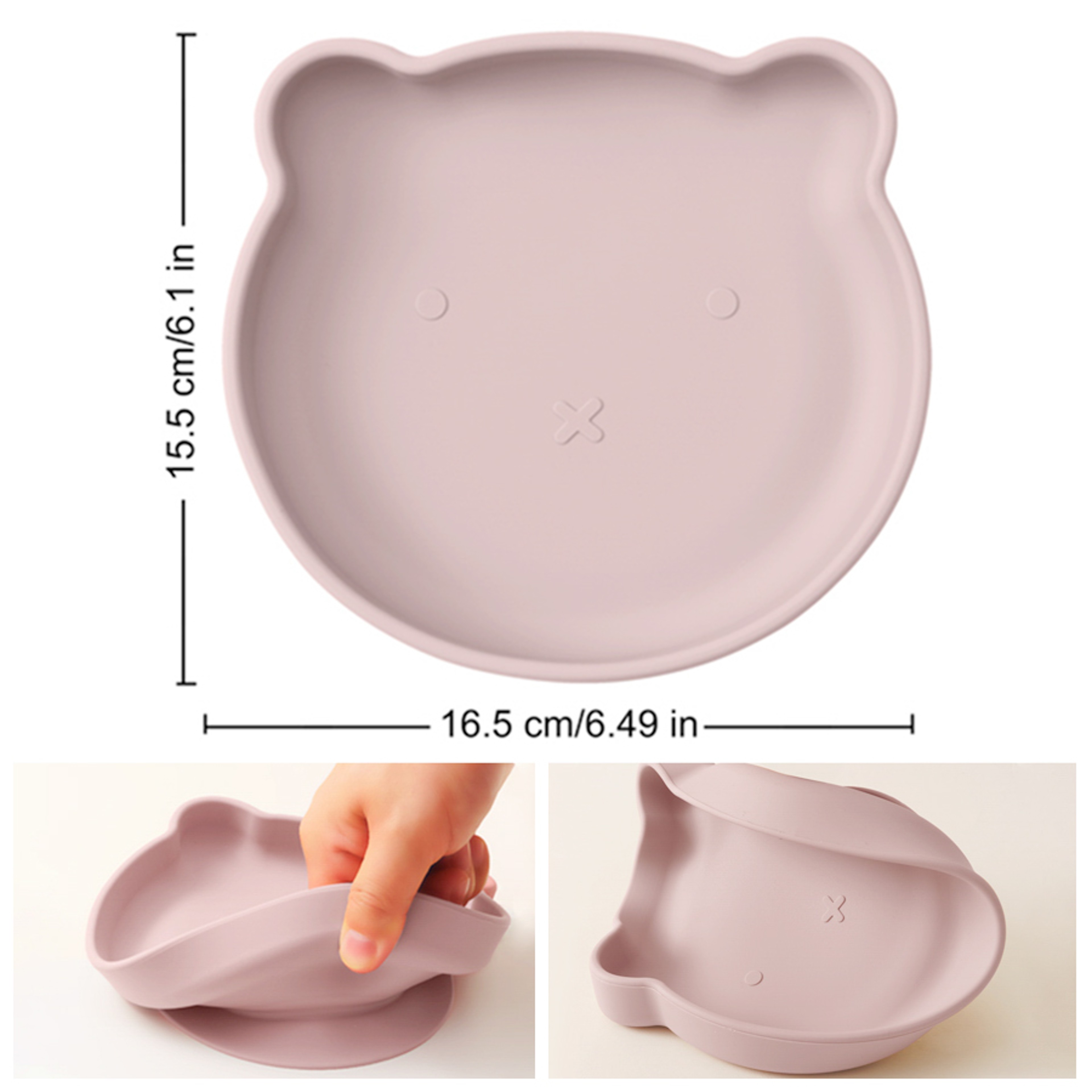 Suction Silicone Baby Plate, Cartoon Bear Shape Eating Plate, Baby Food Storage, Kids Tableware for Training – view 6